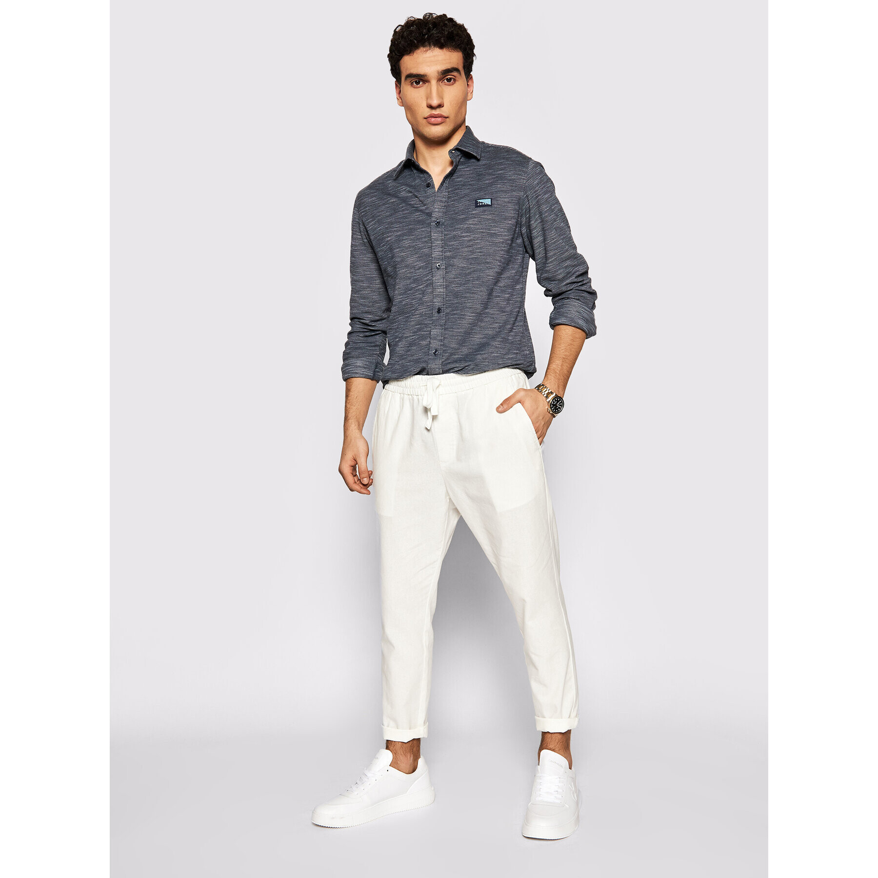 Jack&Jones Cămașă Montana 2183552 Gri Slim Fit - Pled.ro