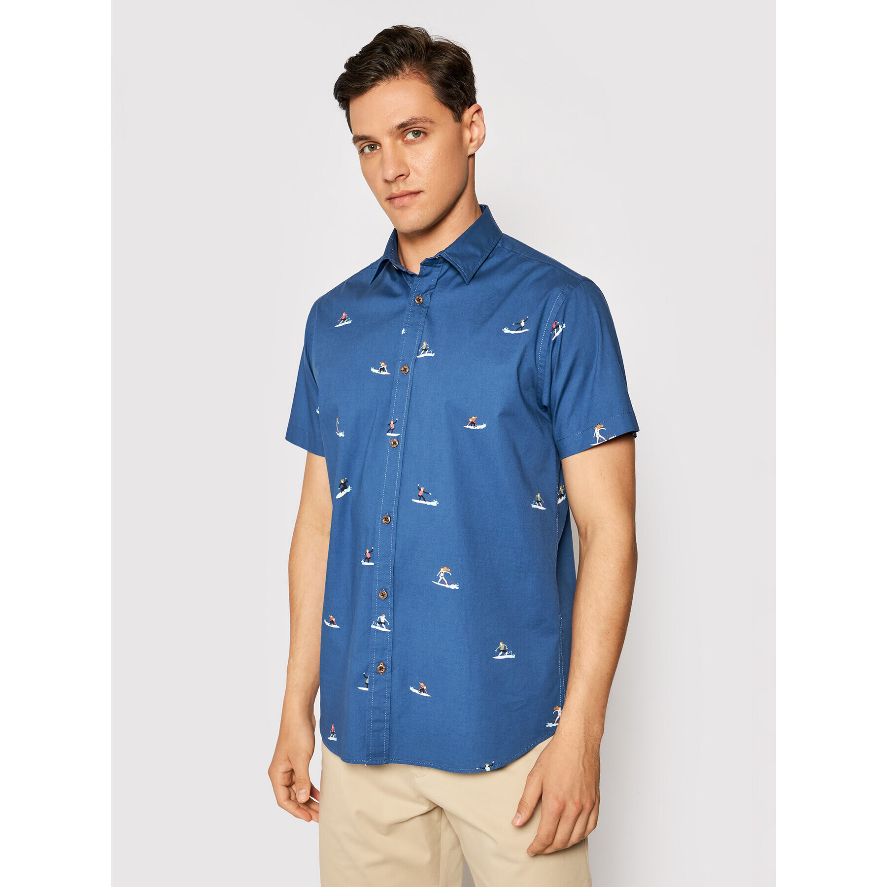 Jack&Jones Cămașă Playa 12187953 Albastru Regular Fit - Pled.ro