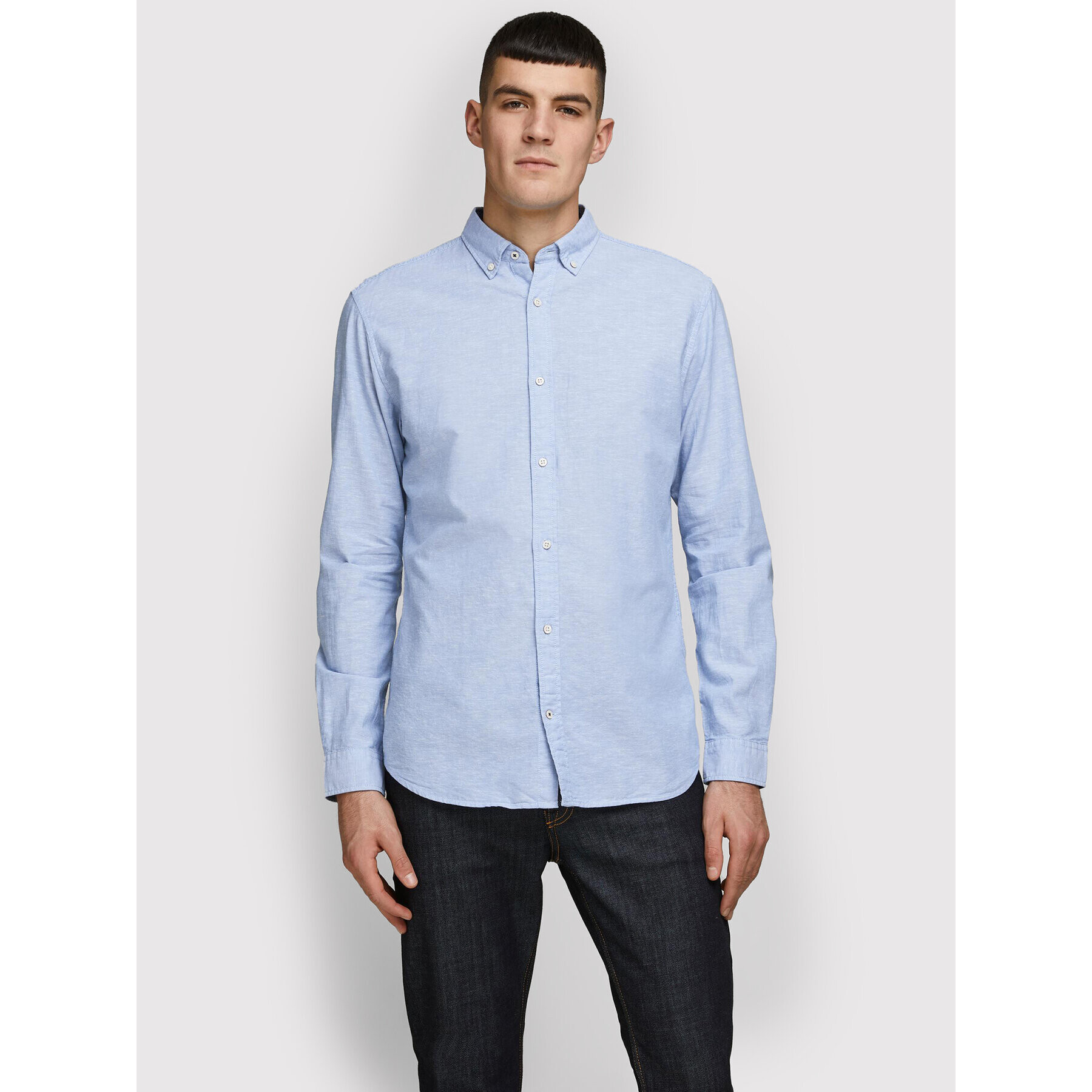 Jack&Jones Cămașă Summer 12163855 Albastru Slim Fit - Pled.ro