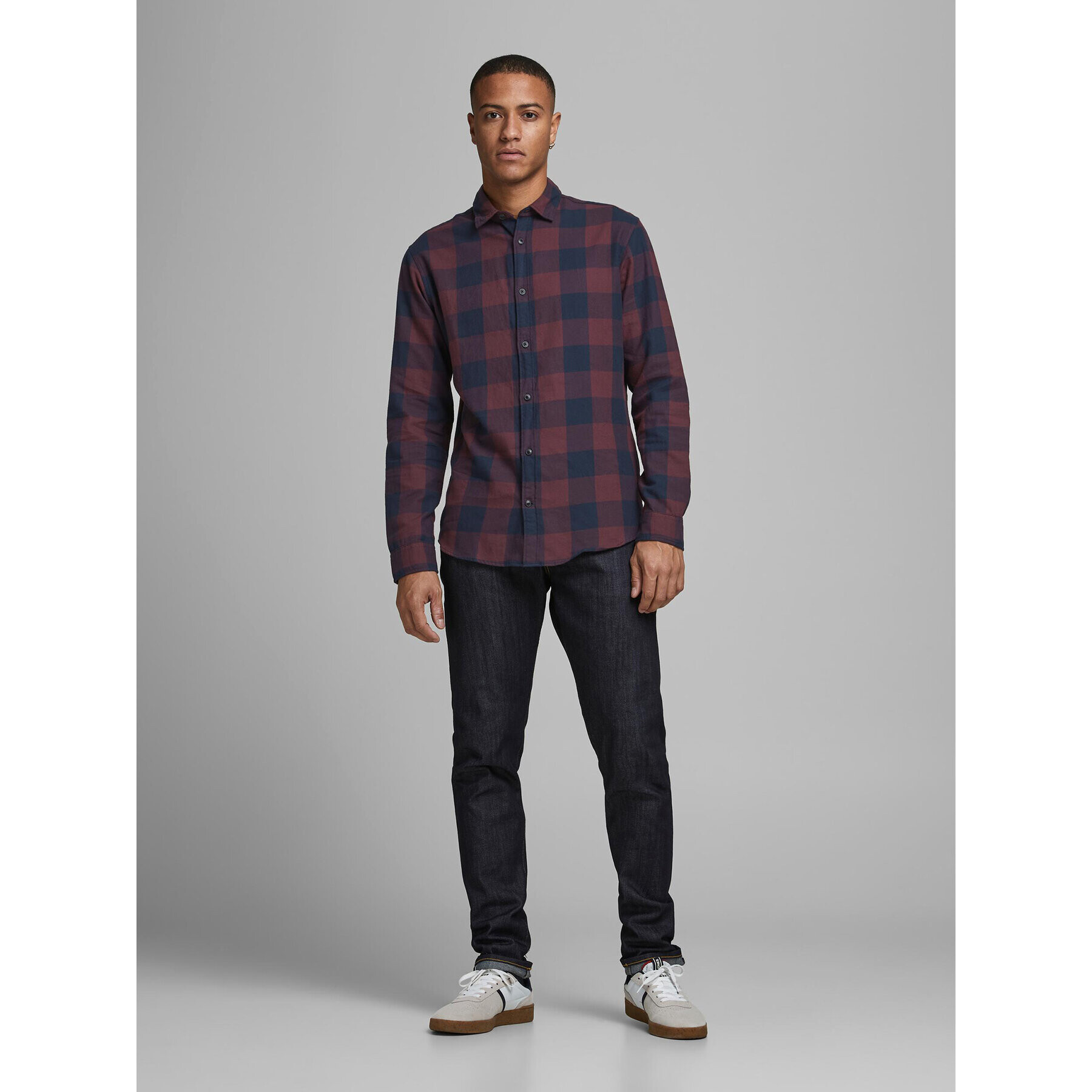 Jack&Jones Cămașă 12181602 Bleumarin Slim Fit - Pled.ro