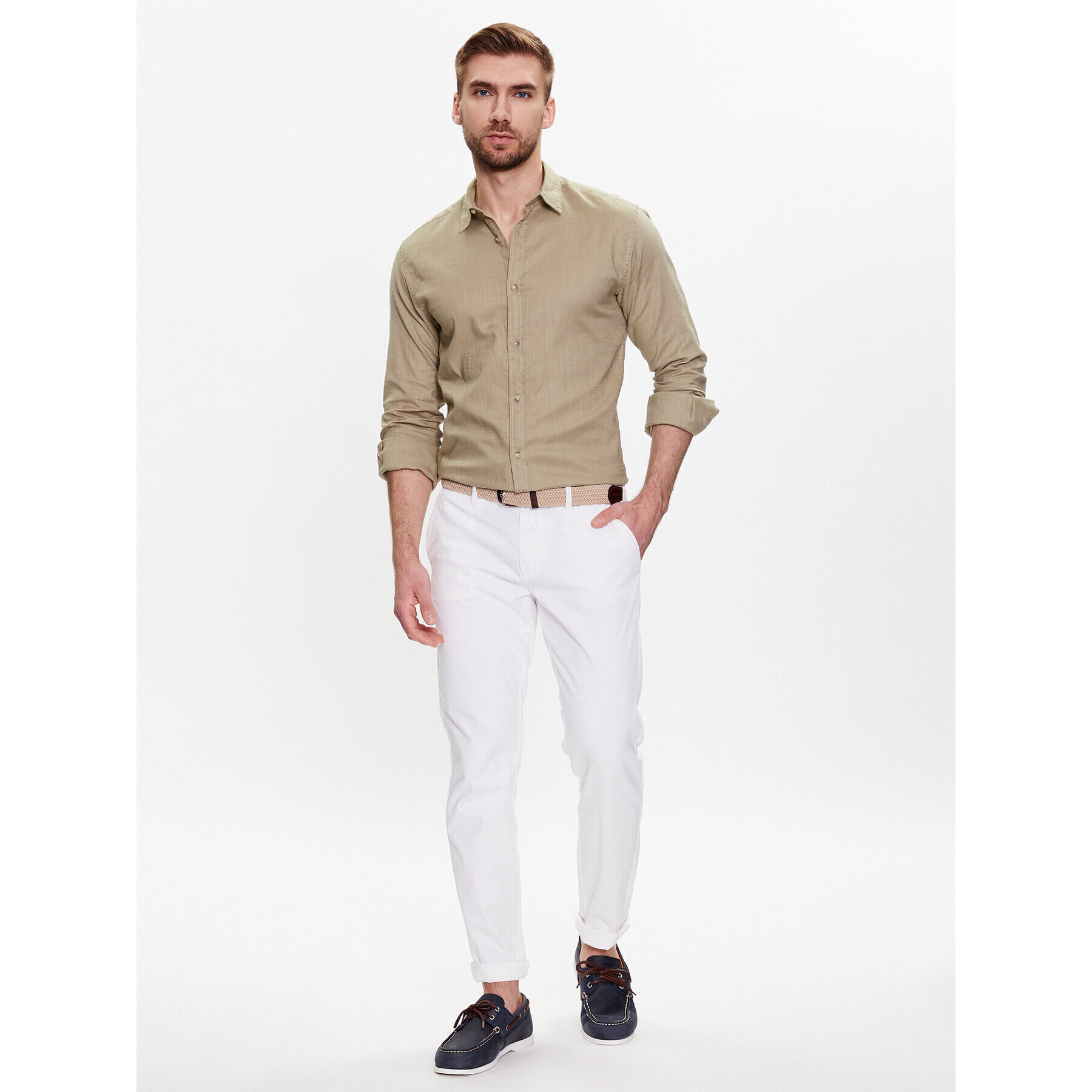 Jack&Jones Cămașă Lub 12220481 Bej Slim Fit - Pled.ro