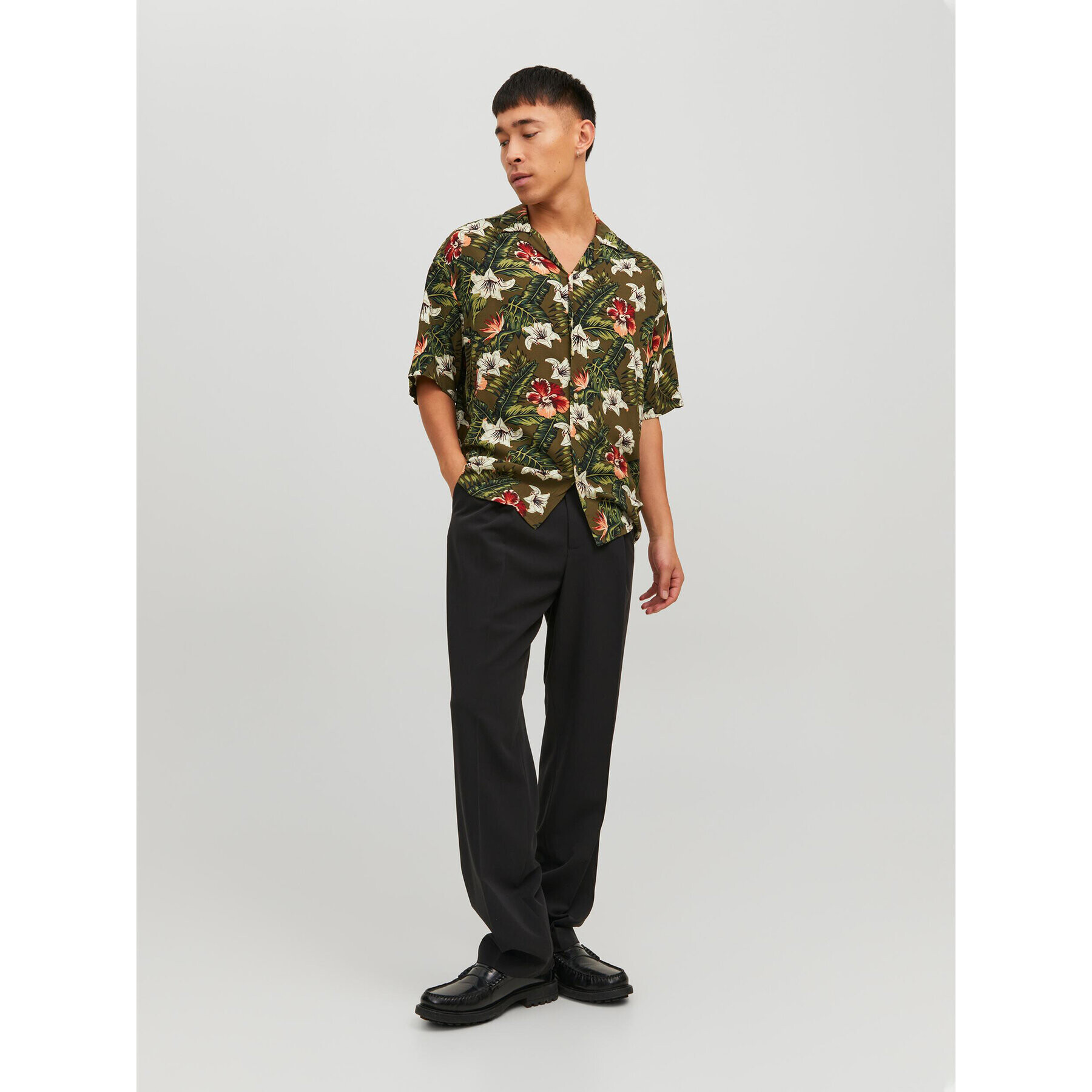 Jack&Jones Cămașă Jeff 12222898 Verde Relaxed Fit - Pled.ro