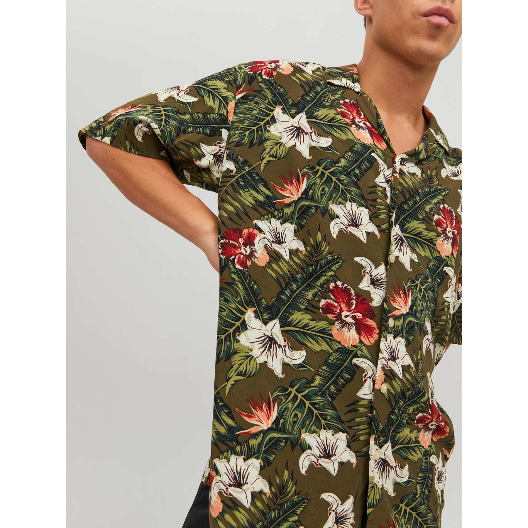 Jack&Jones Cămașă Jeff 12222898 Verde Relaxed Fit - Pled.ro