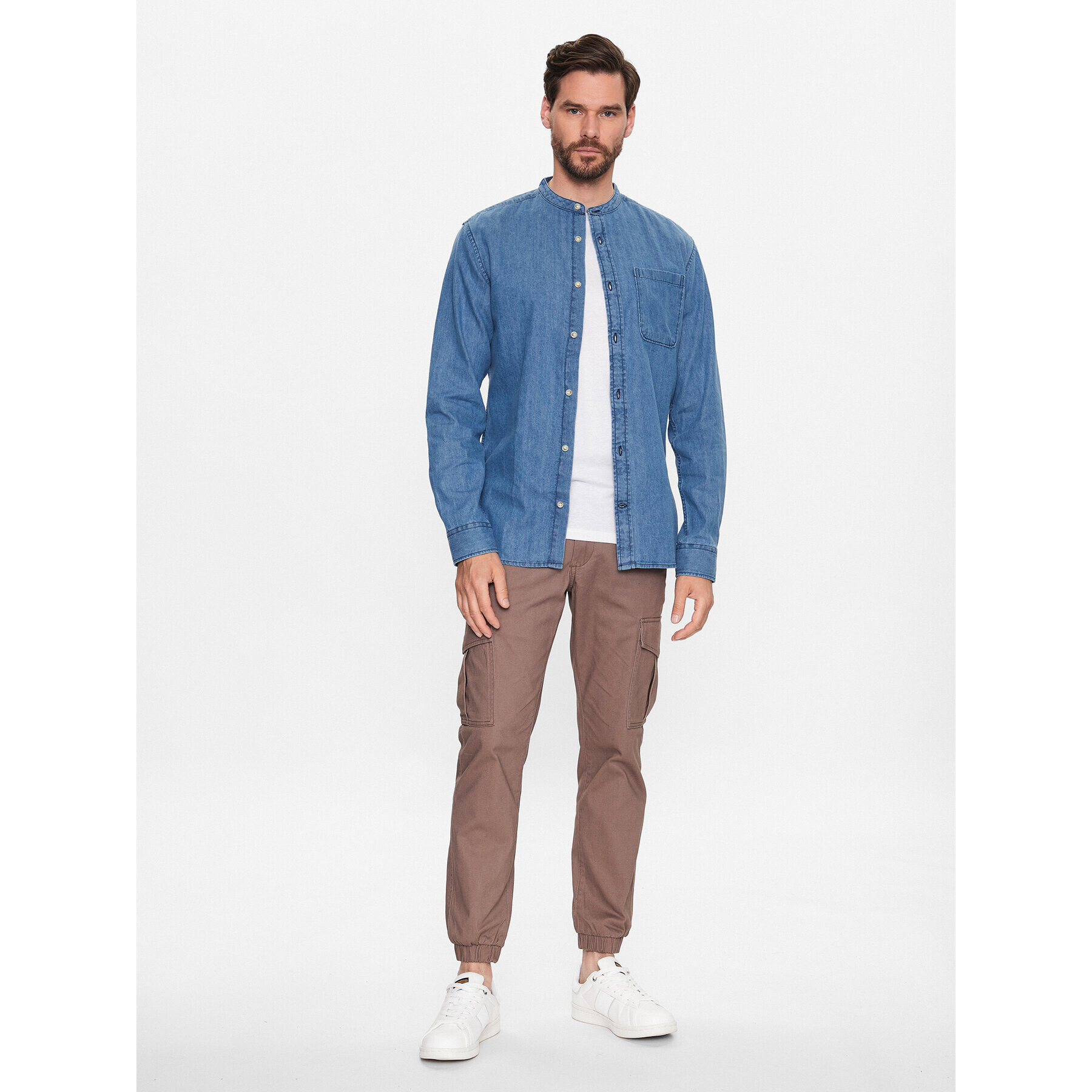 Jack&Jones cămașă de blugi Sheridan 12222976 Albastru Slim Fit - Pled.ro