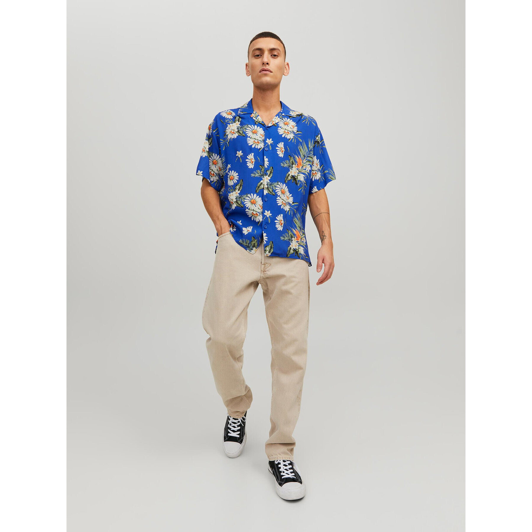 Jack&Jones Cămașă Luke 12227625 Albastru Relaxed Fit - Pled.ro