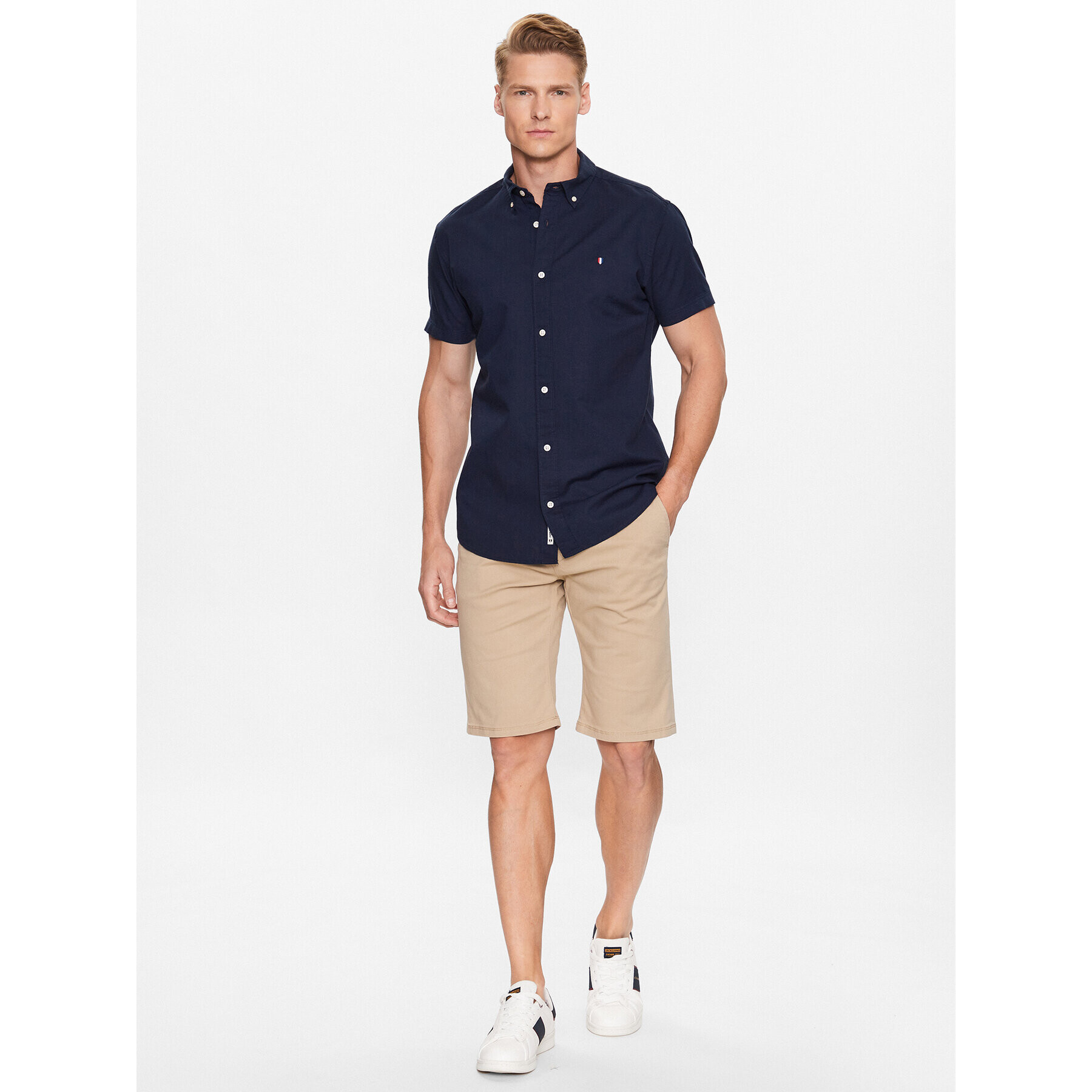 Jack&Jones Cămașă 12233118 Bleumarin Slim Fit - Pled.ro