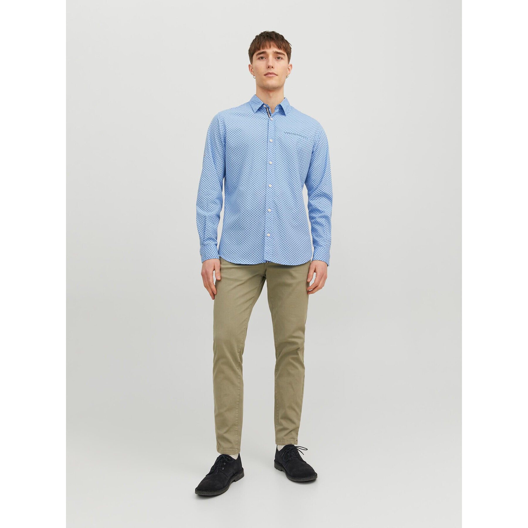 Jack&Jones Cămașă 12235969 Albastru Slim Fit - Pled.ro