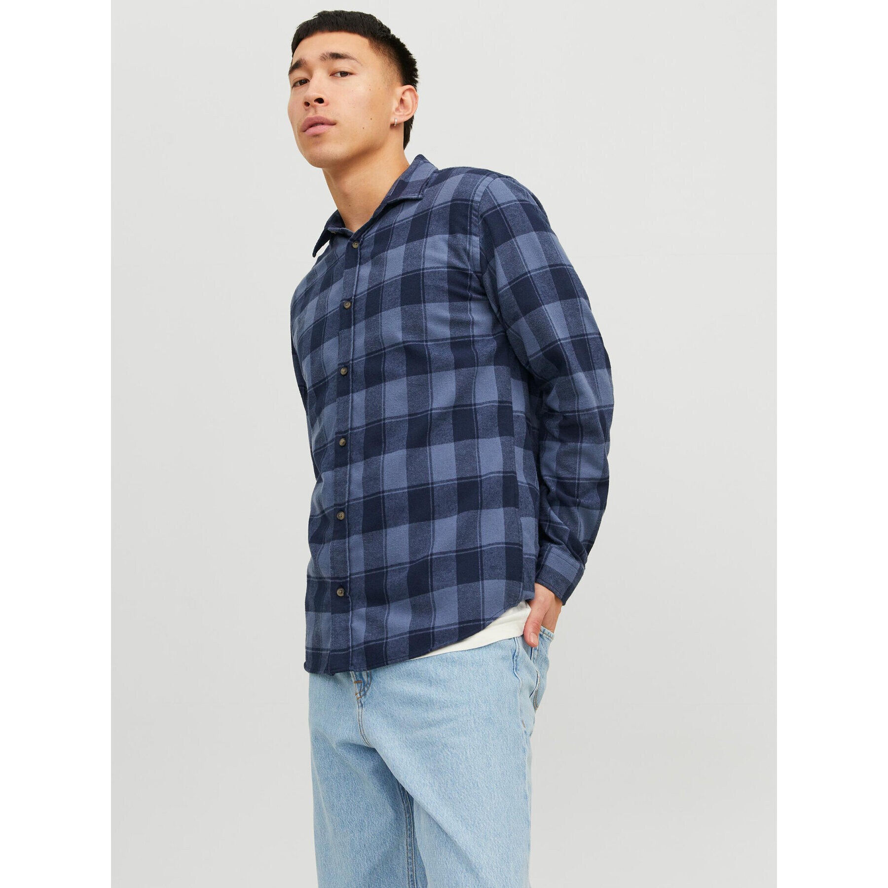 Jack&Jones Cămașă 12236873 Albastru Slim Fit - Pled.ro