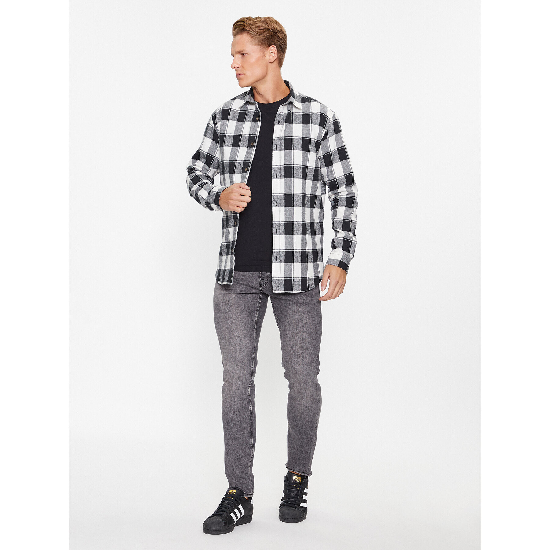 Jack&Jones Cămașă 12236873 Gri Slim Fit - Pled.ro