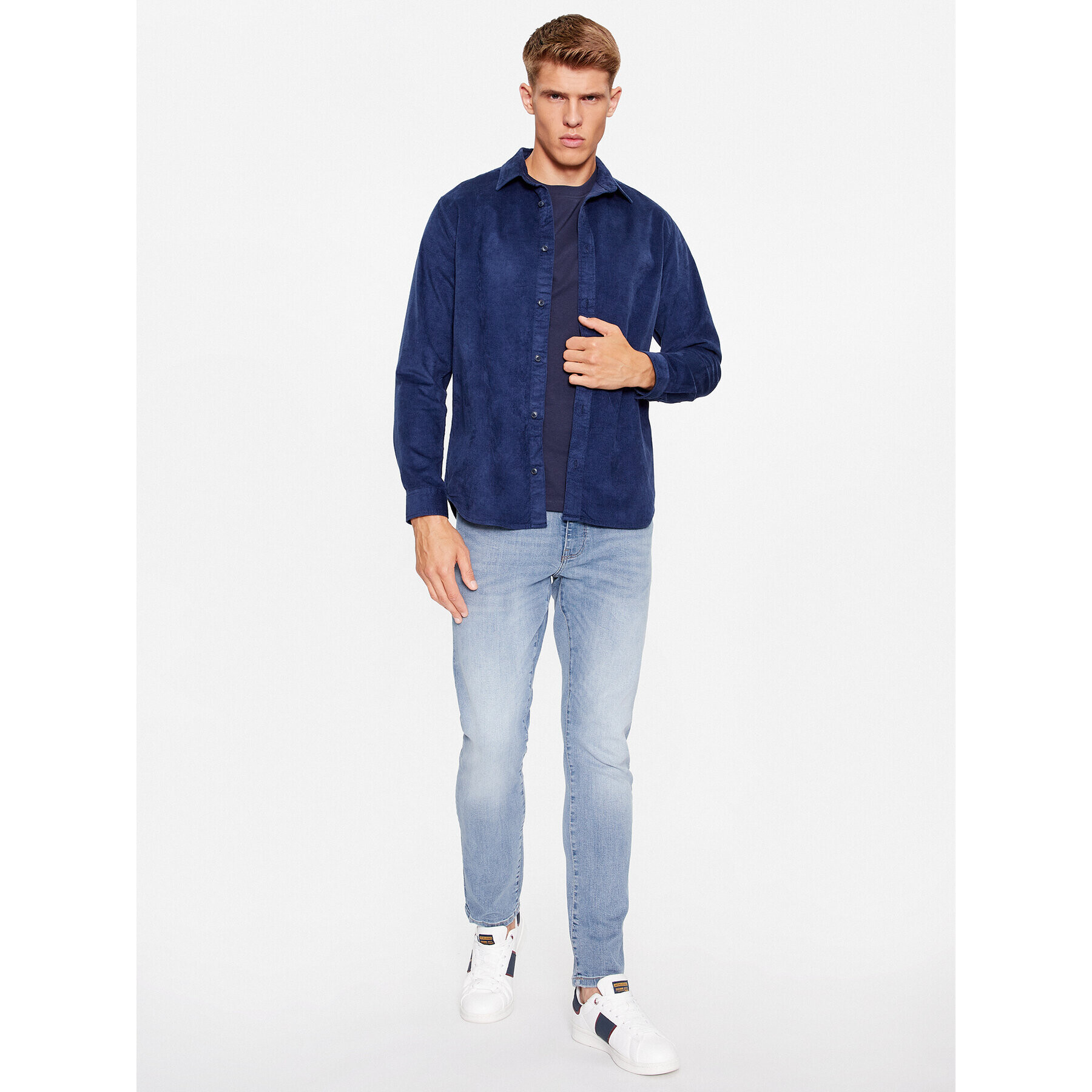 Jack&Jones Cămașă 12236937 Bleumarin Slim Fit - Pled.ro