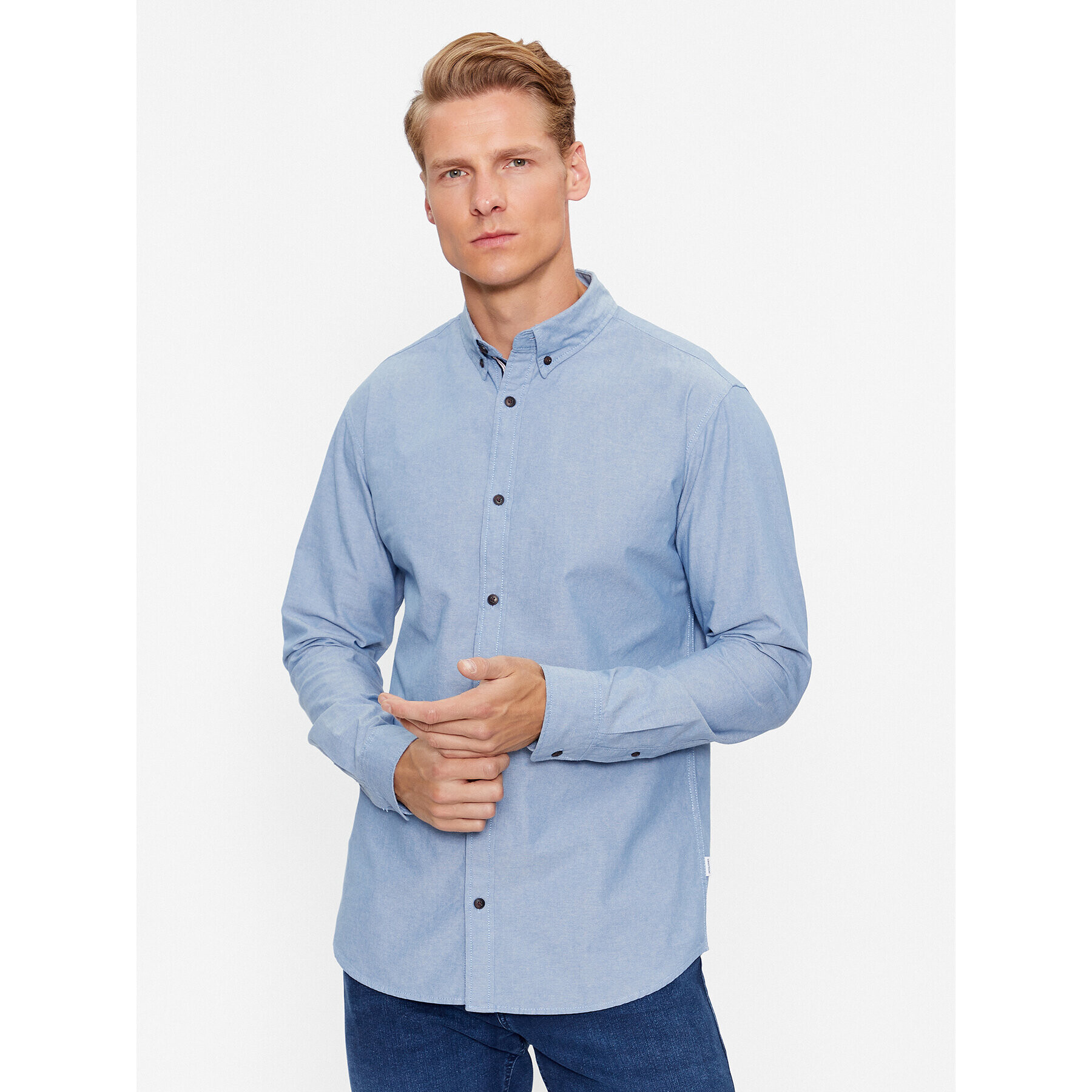 Jack&Jones Cămașă 12237287 Albastru Slim Fit - Pled.ro