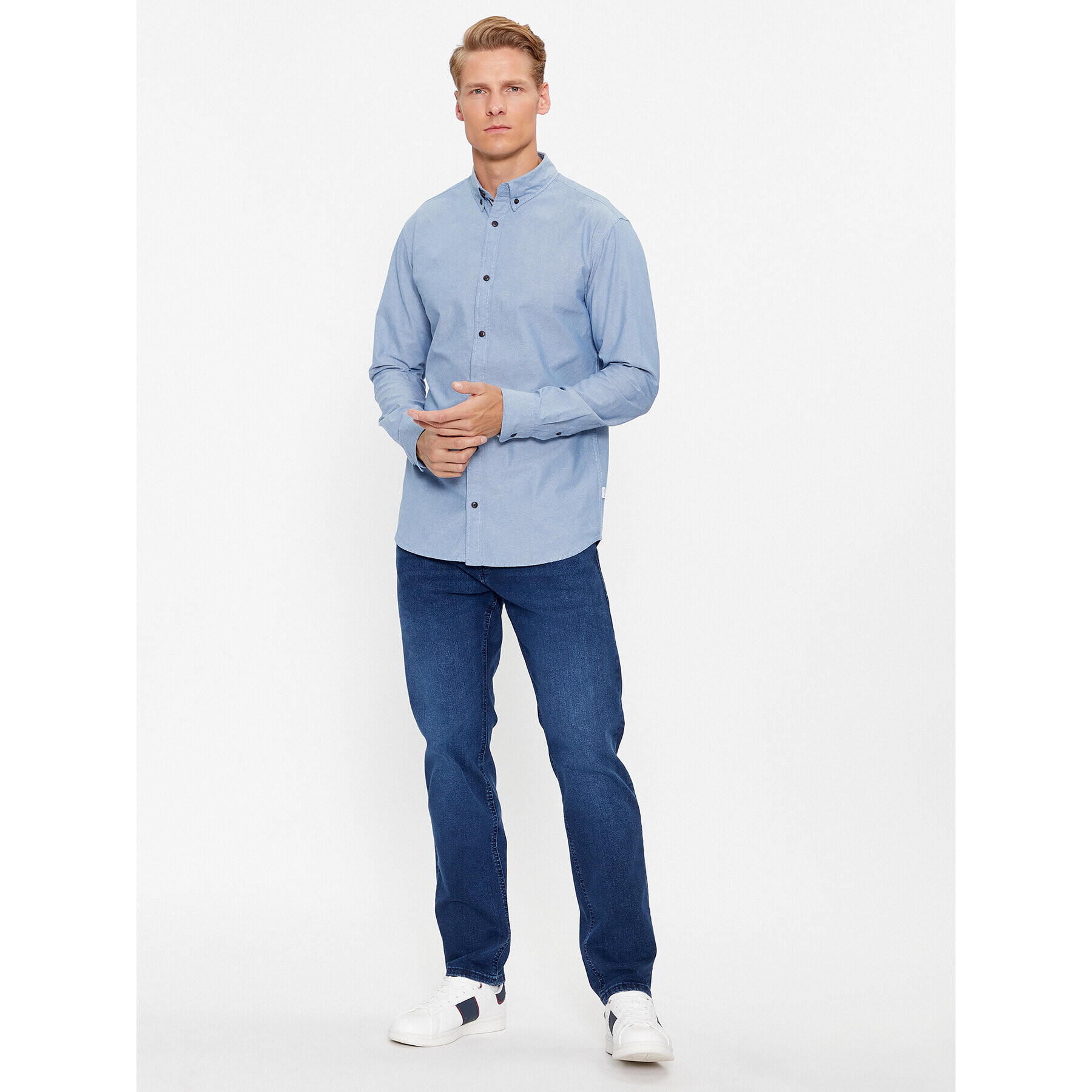 Jack&Jones Cămașă 12237287 Albastru Slim Fit - Pled.ro