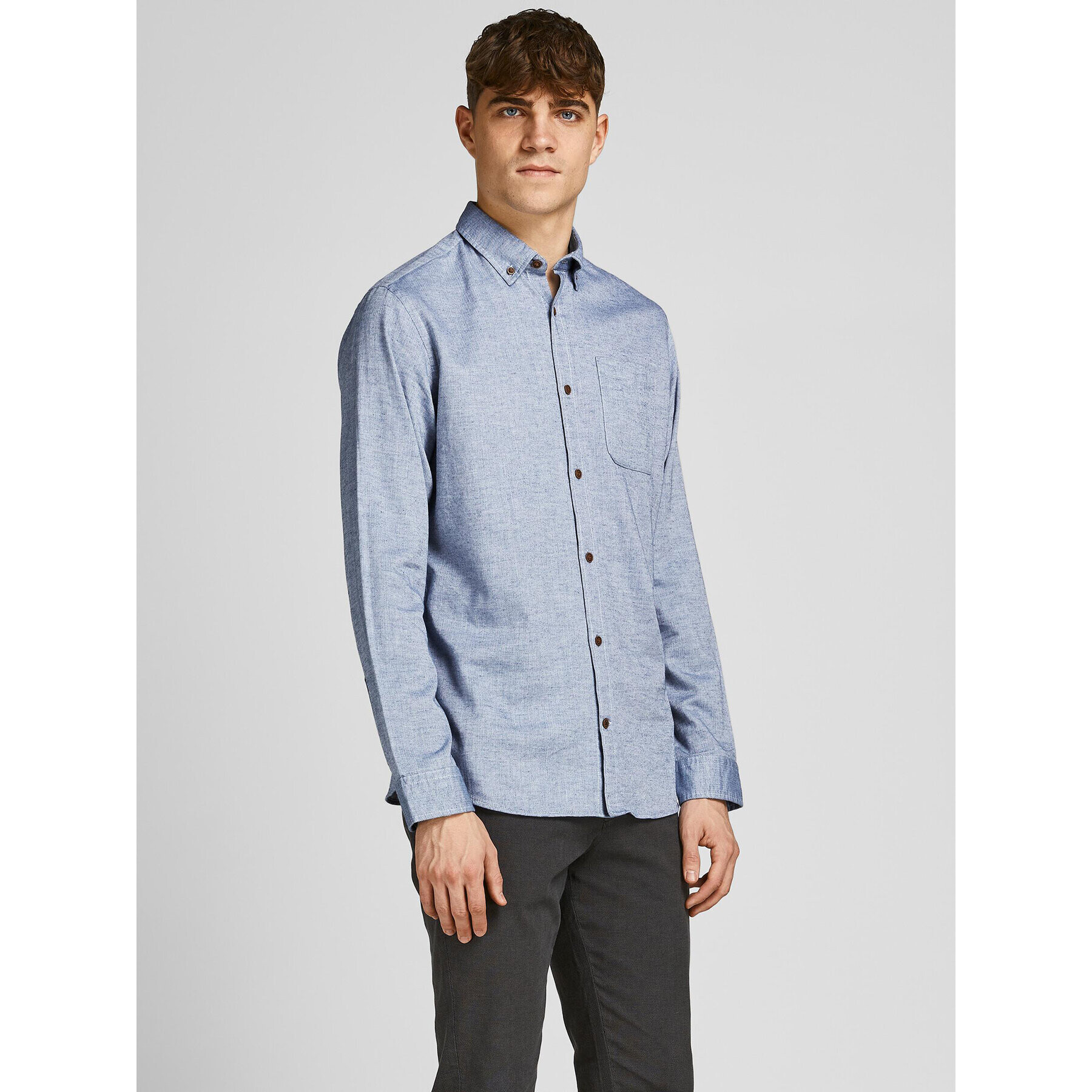 Jack&Jones Cămașă Classic Spring 12199505 Albastru Slim Fit - Pled.ro