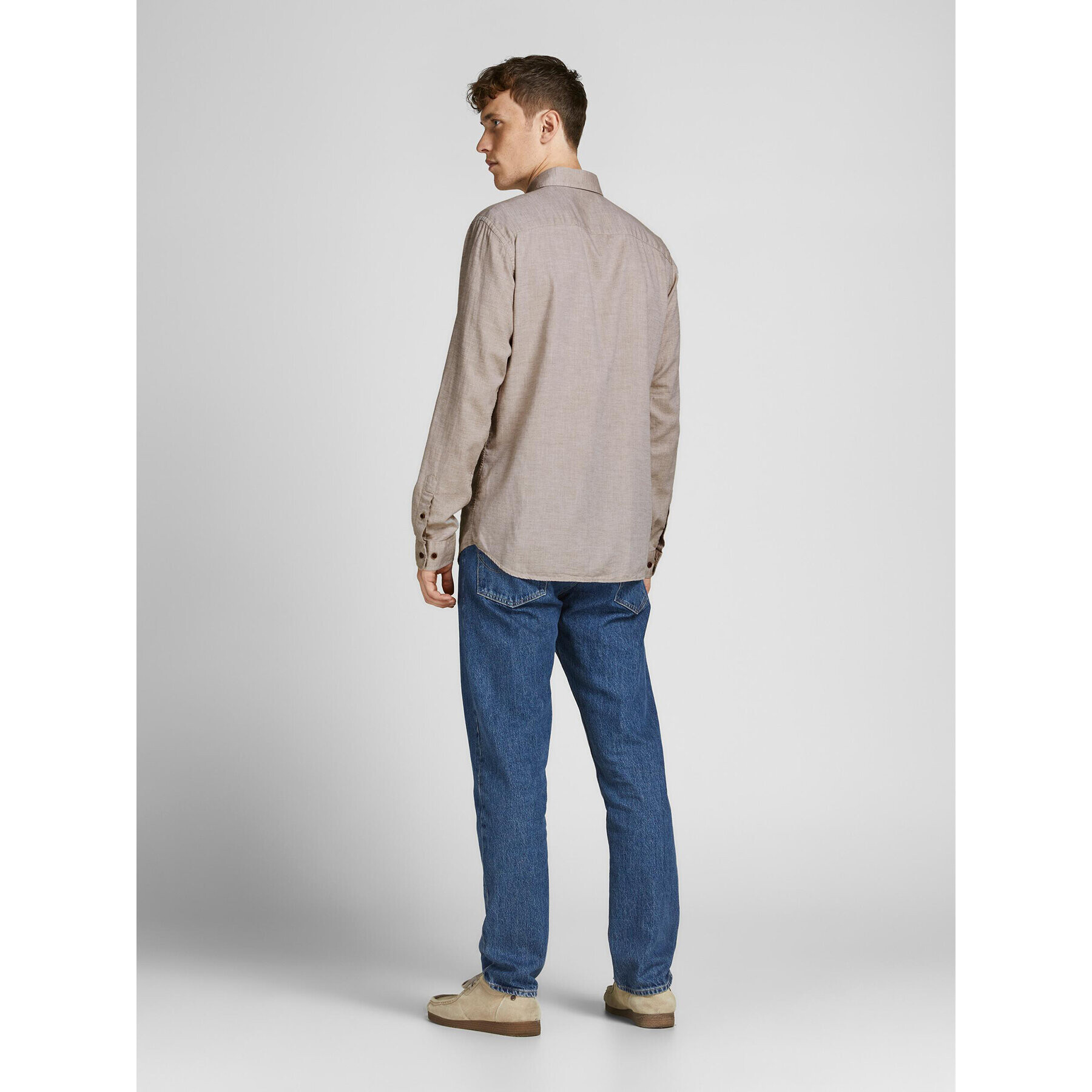 Jack&Jones Cămașă Classic Spring 12199505 Bej Slim Fit - Pled.ro