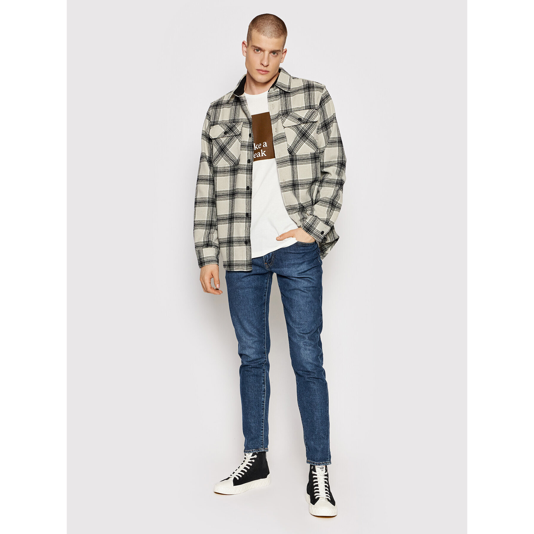 Jack&Jones Cămașă Darren 12197292 Gri Regular Fit - Pled.ro