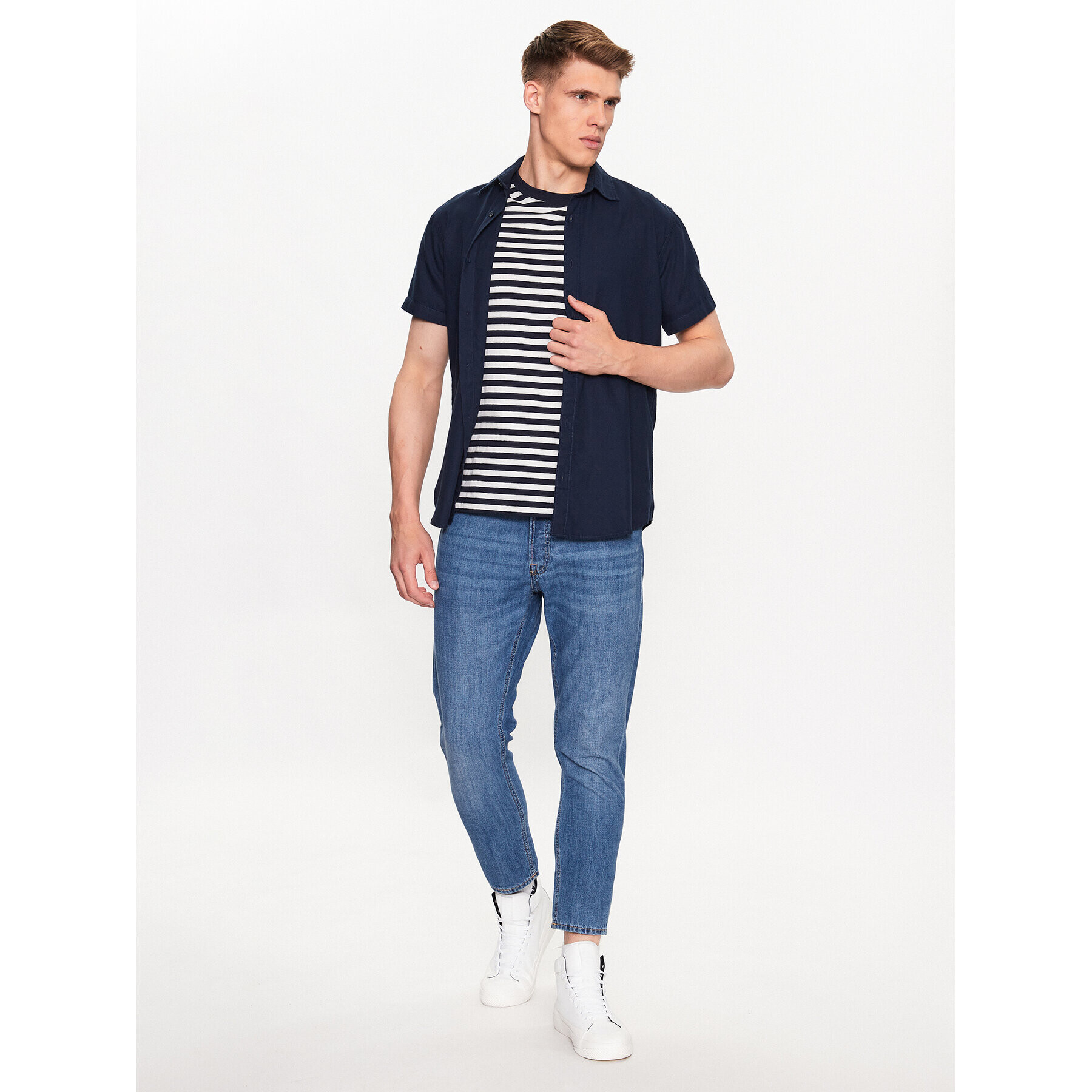 Jack&Jones Cămașă Energy 12234180 Bleumarin Slim Fit - Pled.ro