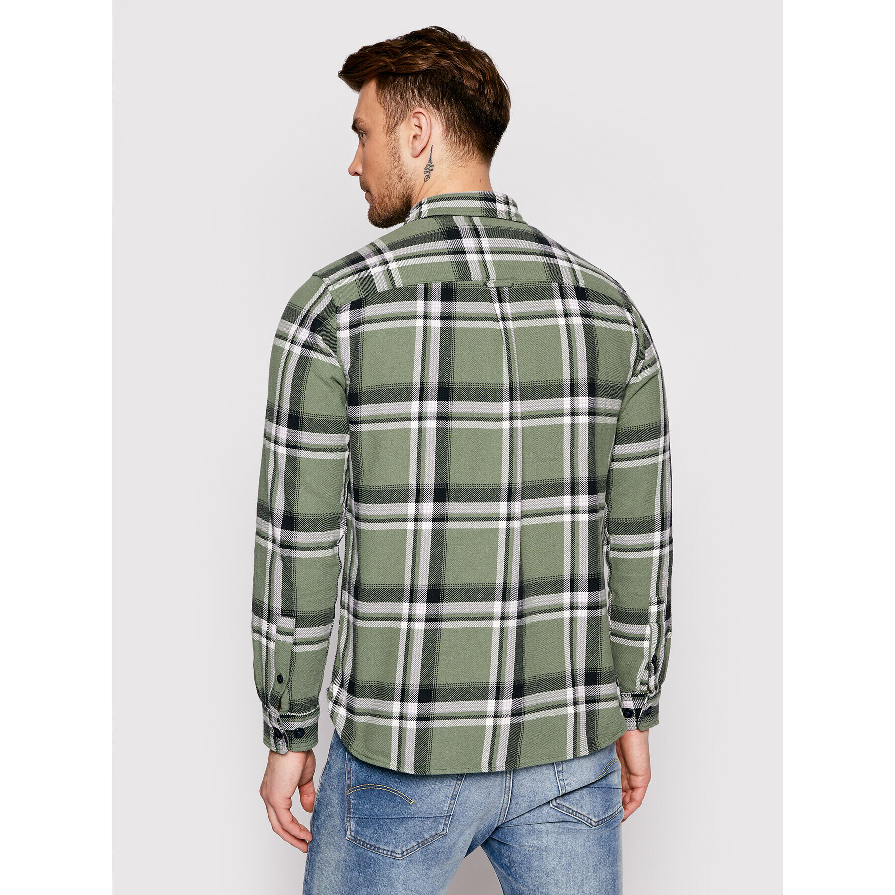 Jack&Jones Cămașă Finder 12183581 Verde Regular Fit - Pled.ro