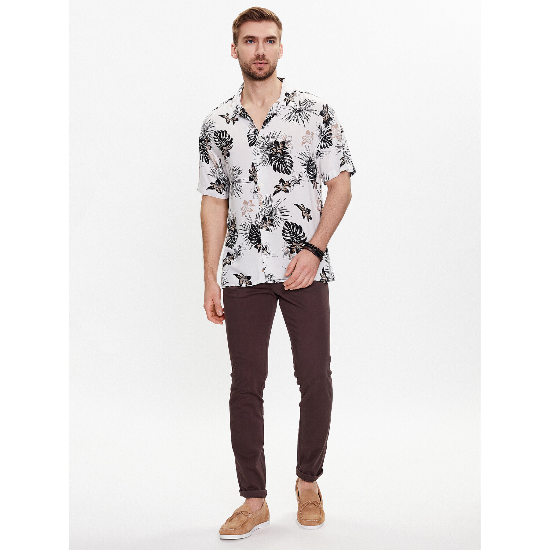 Jack&Jones Cămașă Irwin 12222959 Alb Relaxed Fit - Pled.ro