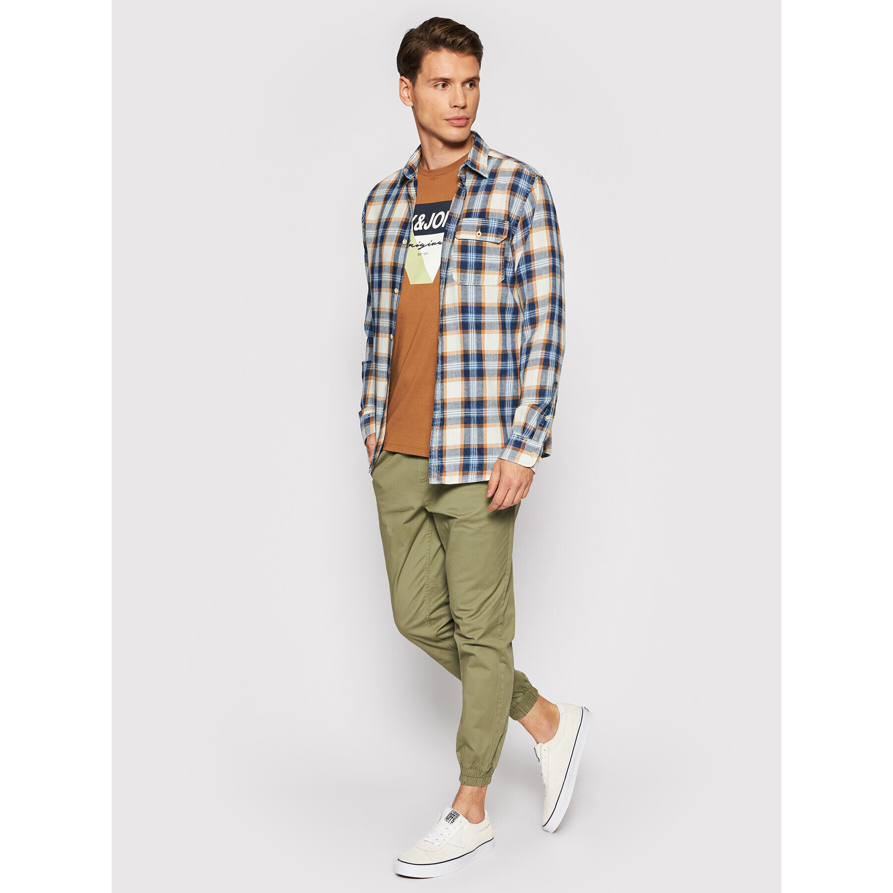 Jack&Jones Cămașă Jones 12191169 Albastru Regular Fit - Pled.ro