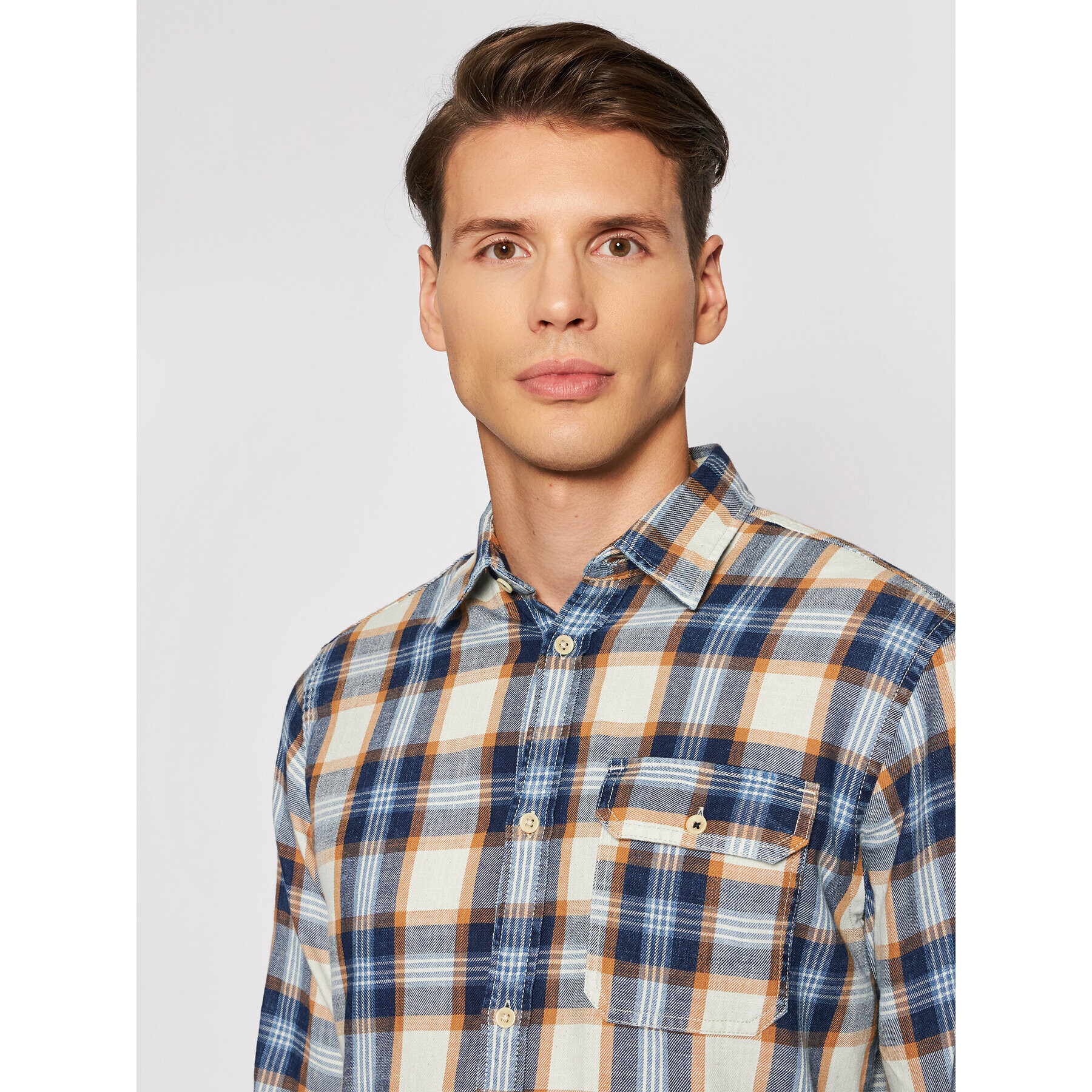 Jack&Jones Cămașă Jones 12191169 Albastru Regular Fit - Pled.ro