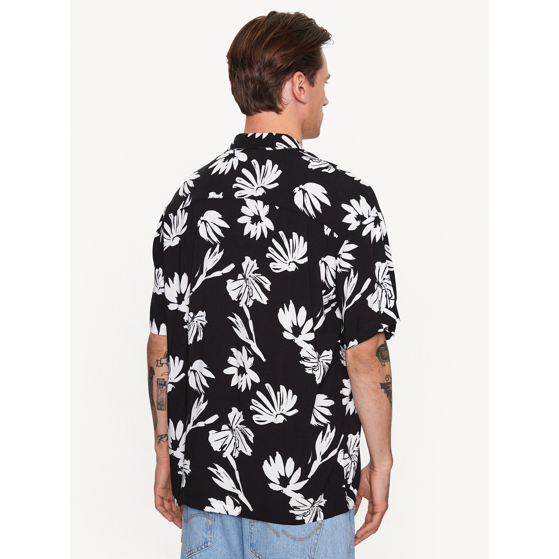 Jack&Jones Cămașă Luke 12233536 Negru Relaxed Fit - Pled.ro