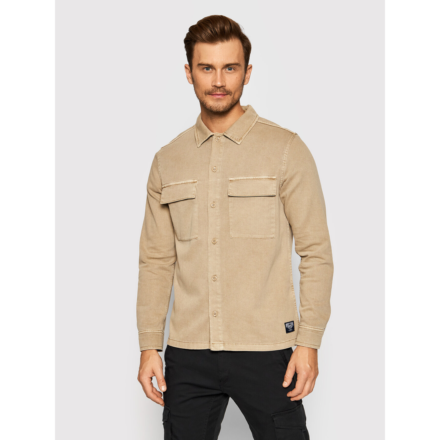 Jack&Jones Cămașă Nolan 12191186 Bej Regular Fit - Pled.ro