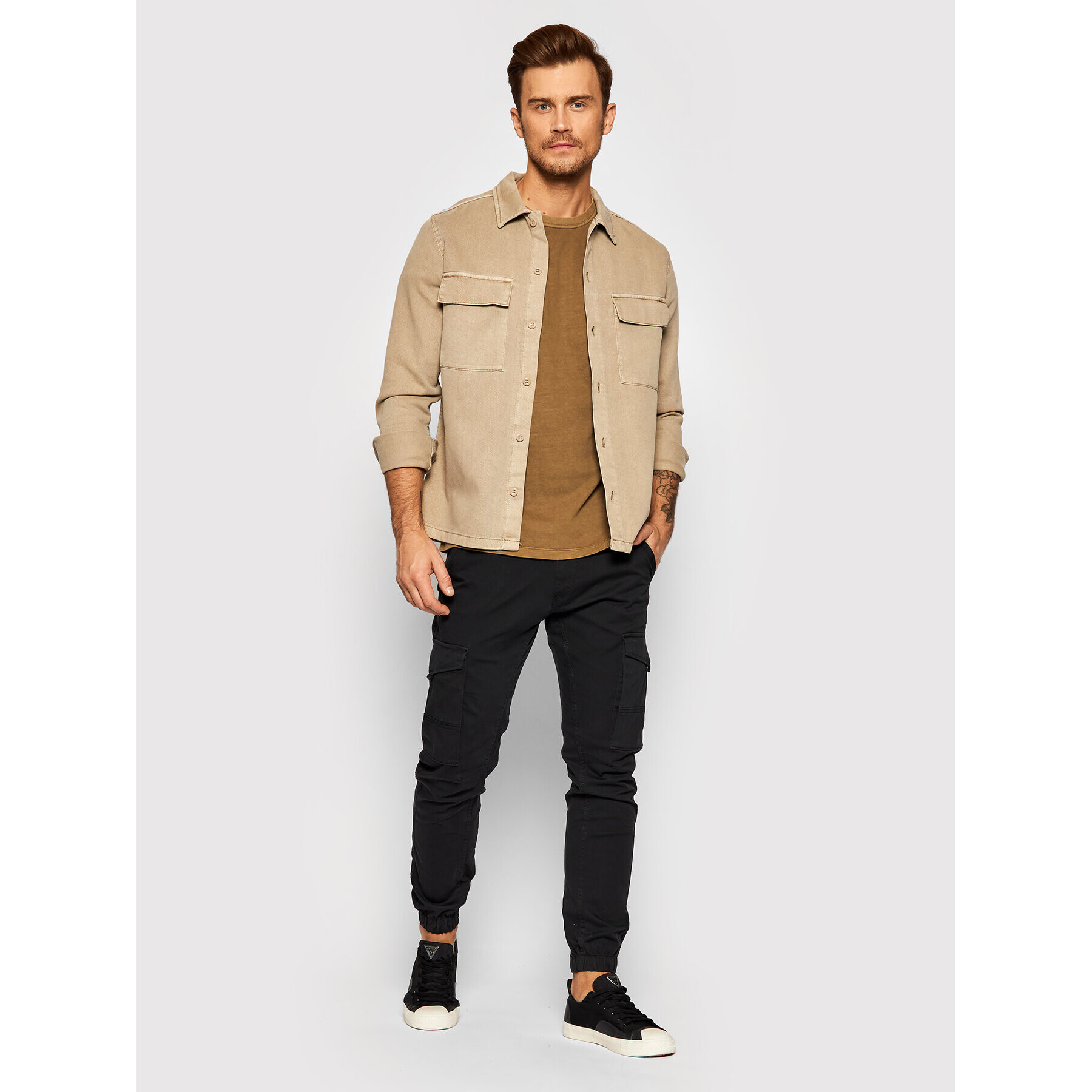 Jack&Jones Cămașă Nolan 12191186 Bej Regular Fit - Pled.ro