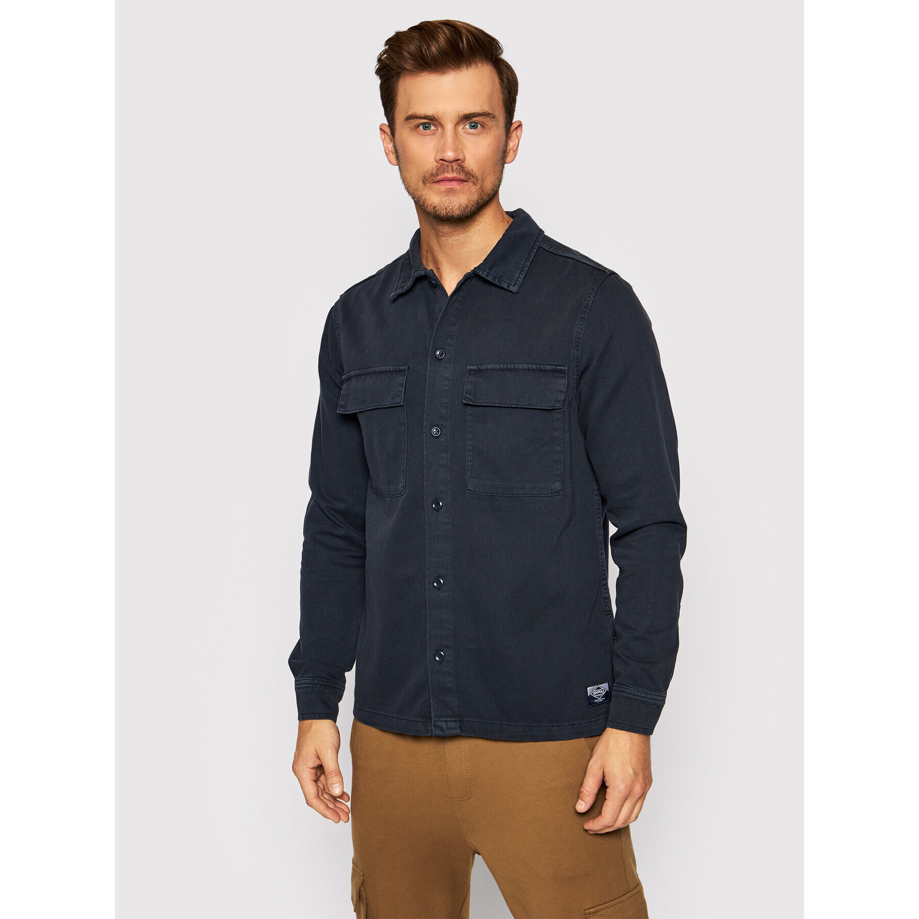 Jack&Jones Cămașă Nolan 12191186 Bleumarin Regular Fit - Pled.ro