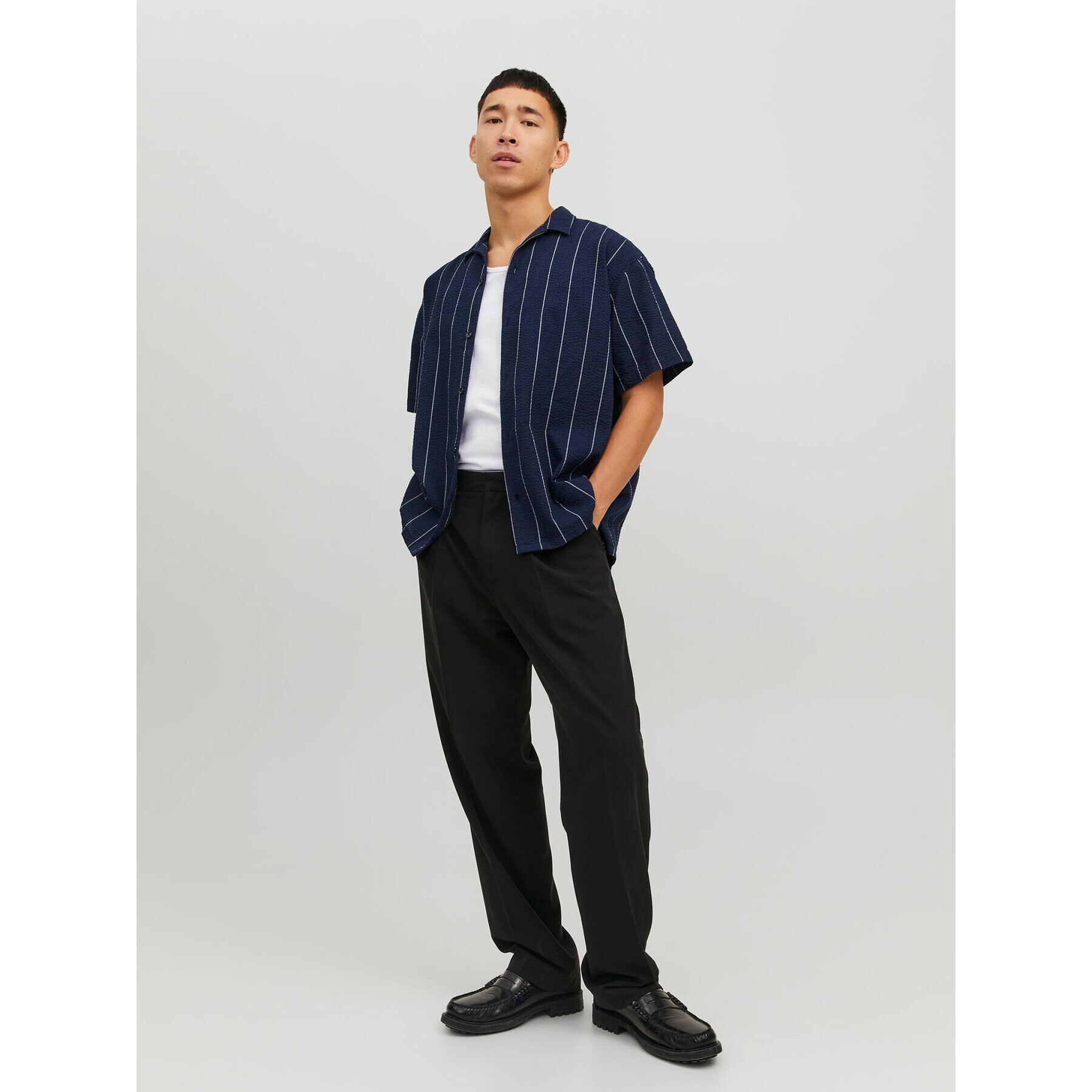 Jack&Jones Cămașă Palma 12233548 Bleumarin Relaxed Fit - Pled.ro