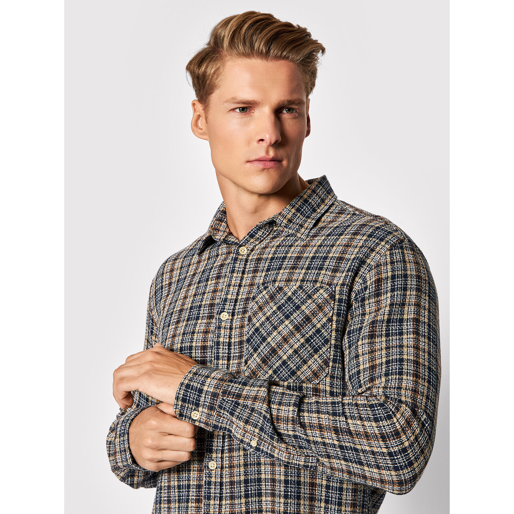 Jack&Jones Cămașă Parker 12191200 Bleumarin Slim Fit - Pled.ro