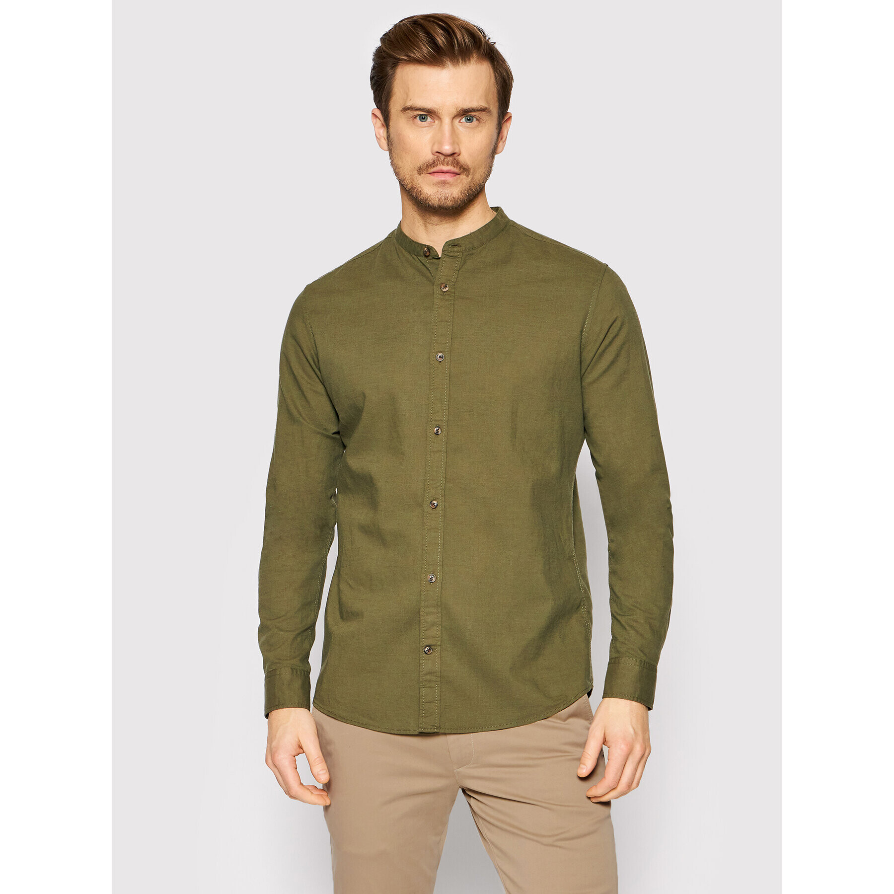 Jack&Jones Cămașă Summer 12196820 Verde Slim Fit - Pled.ro