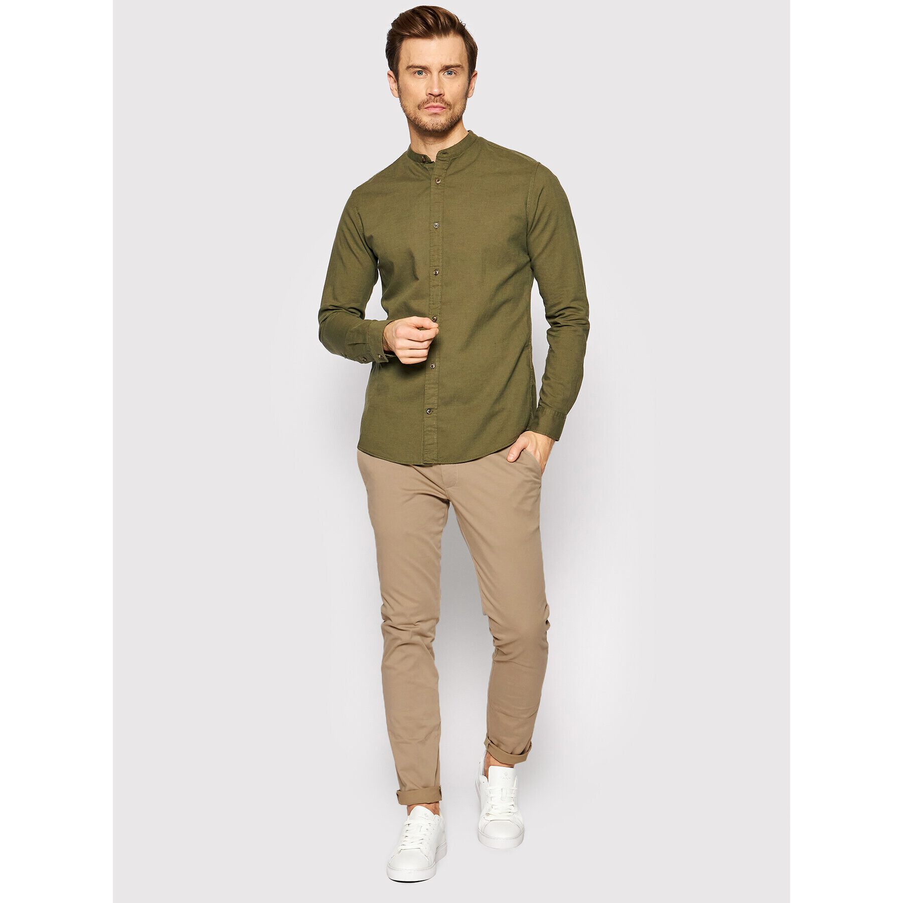 Jack&Jones Cămașă Summer 12196820 Verde Slim Fit - Pled.ro