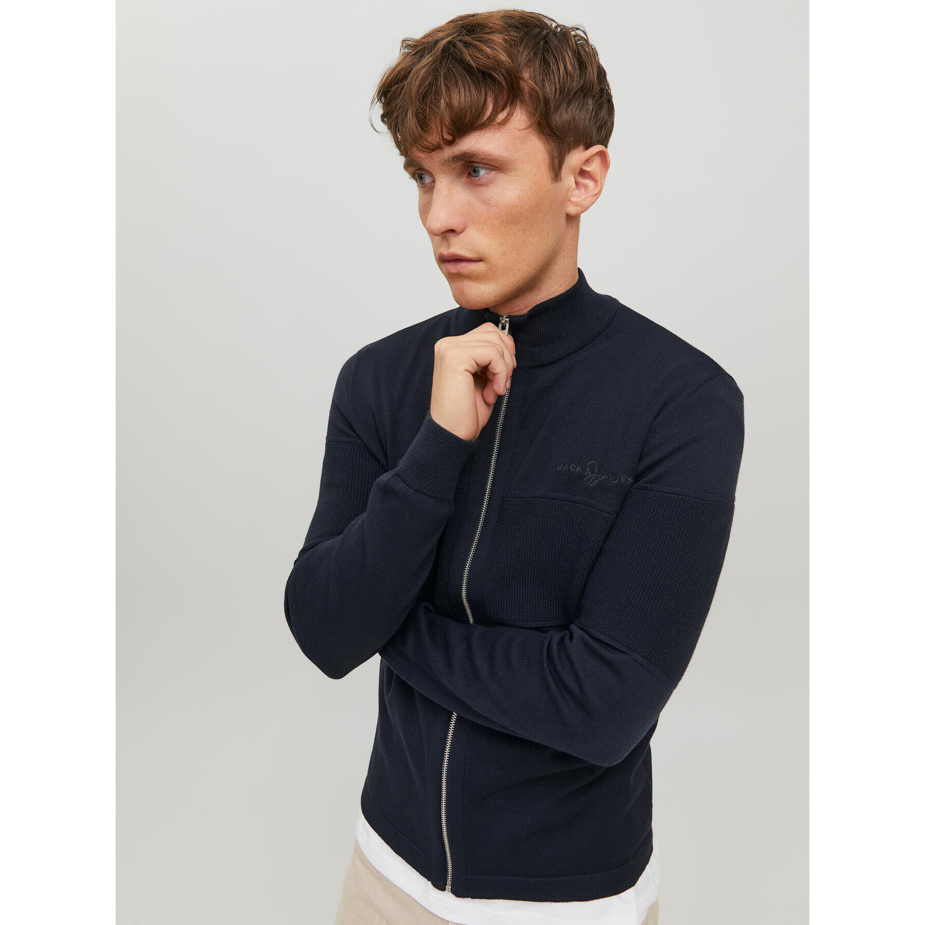 Jack&Jones Cardigan Joshua 12228430 Bleumarin Regular Fit - Pled.ro