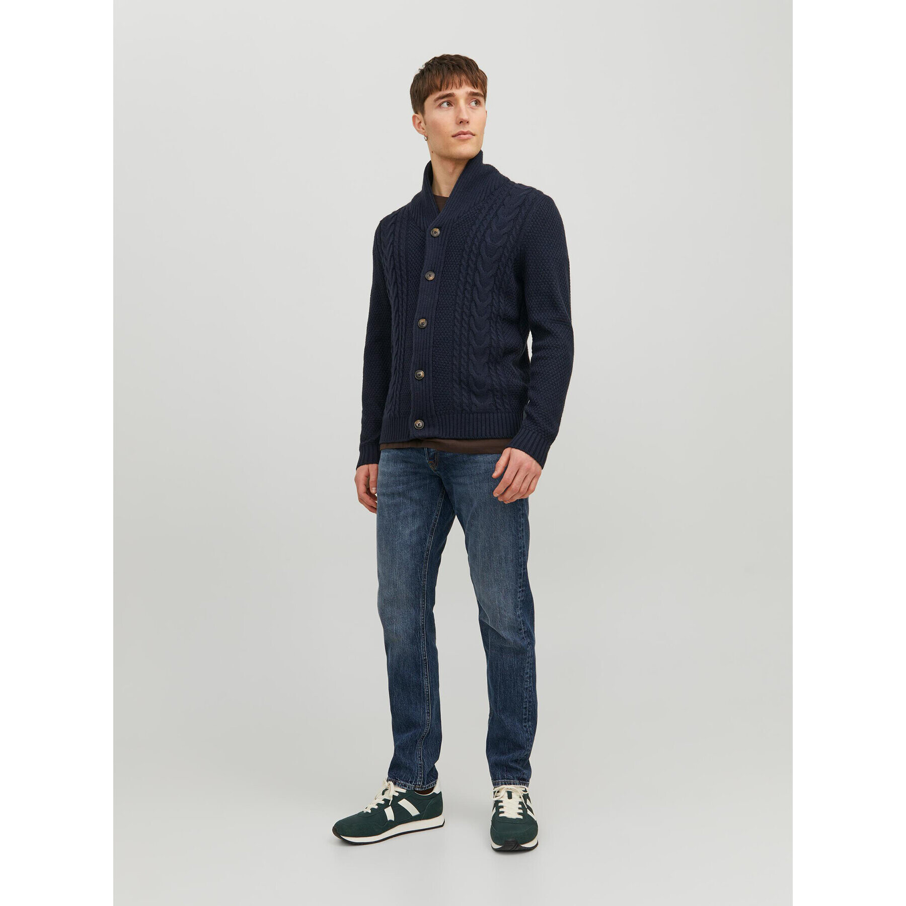 Jack&Jones Cardigan 12236318 Bleumarin Regular Fit - Pled.ro