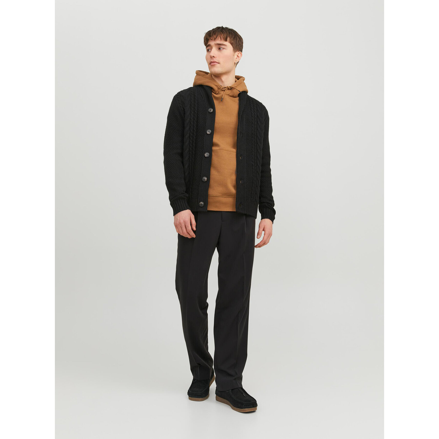 Jack&Jones Cardigan 12236318 Negru Regular Fit - Pled.ro