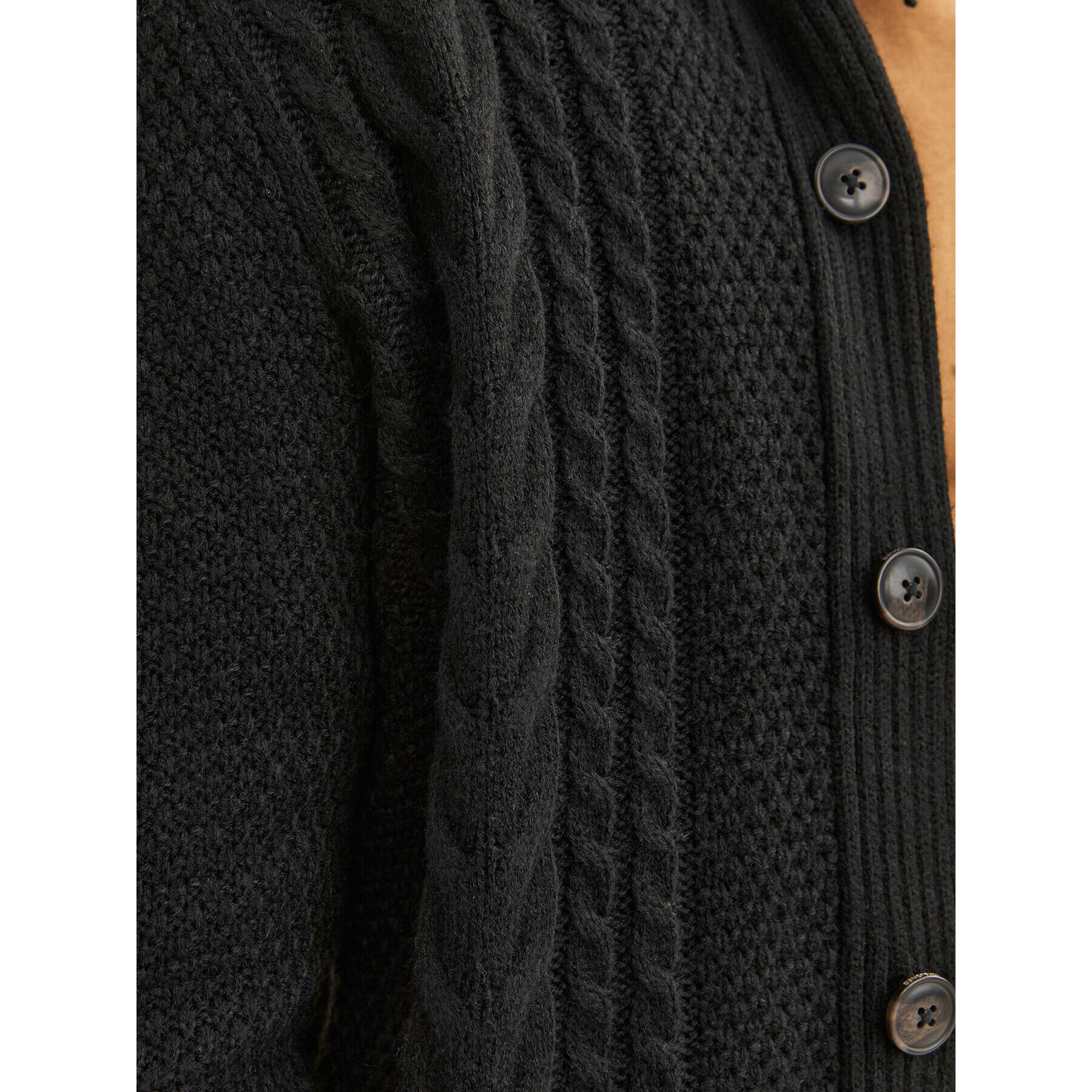 Jack&Jones Cardigan 12236318 Negru Regular Fit - Pled.ro