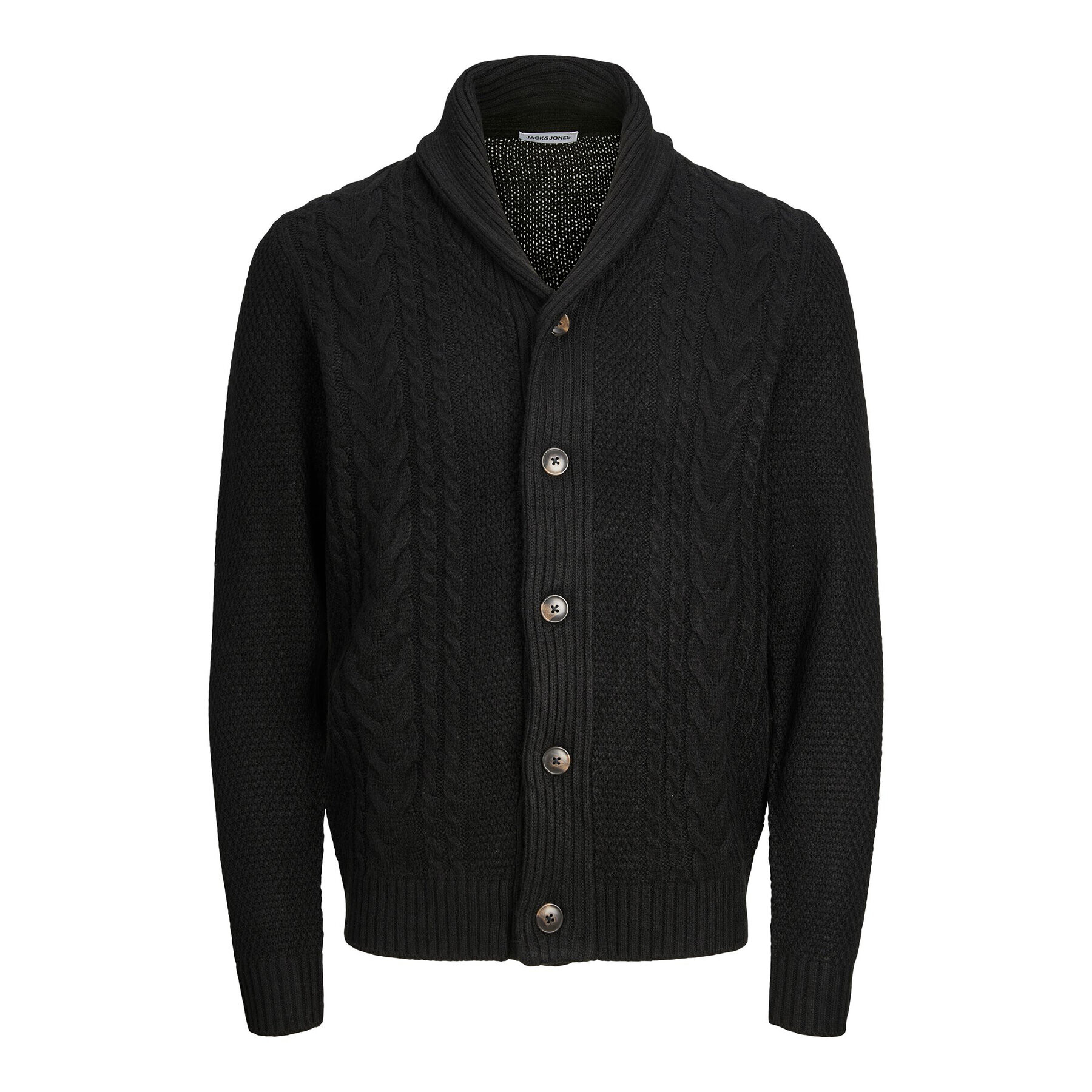 Jack&Jones Cardigan 12236318 Negru Regular Fit - Pled.ro