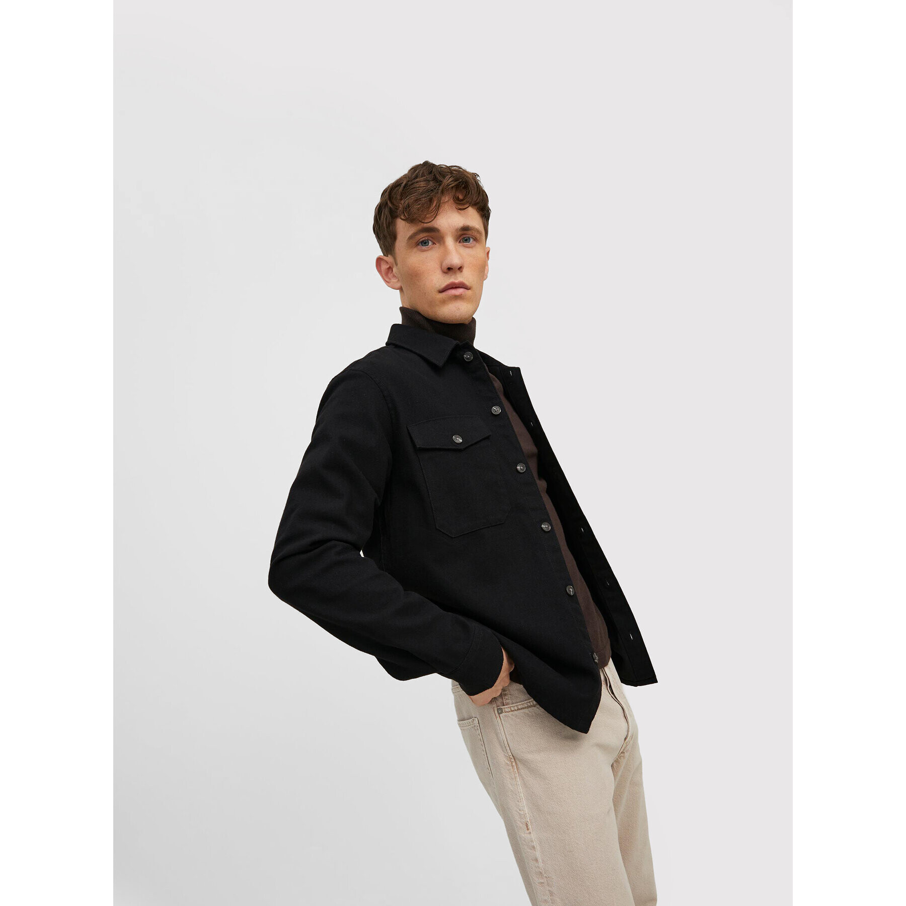 Jack&Jones Cămașă Jay 12213478 Negru Regular Fit - Pled.ro