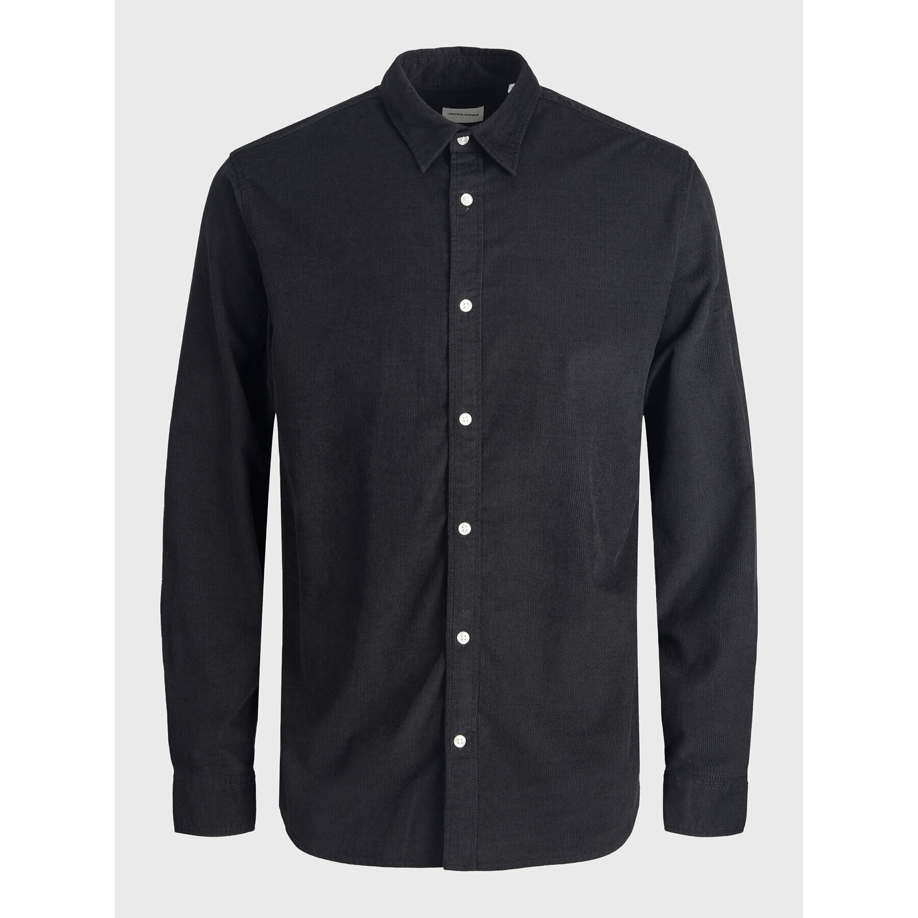 Jack&Jones Cămașă Plain 12212858 Negru Slim Fit - Pled.ro