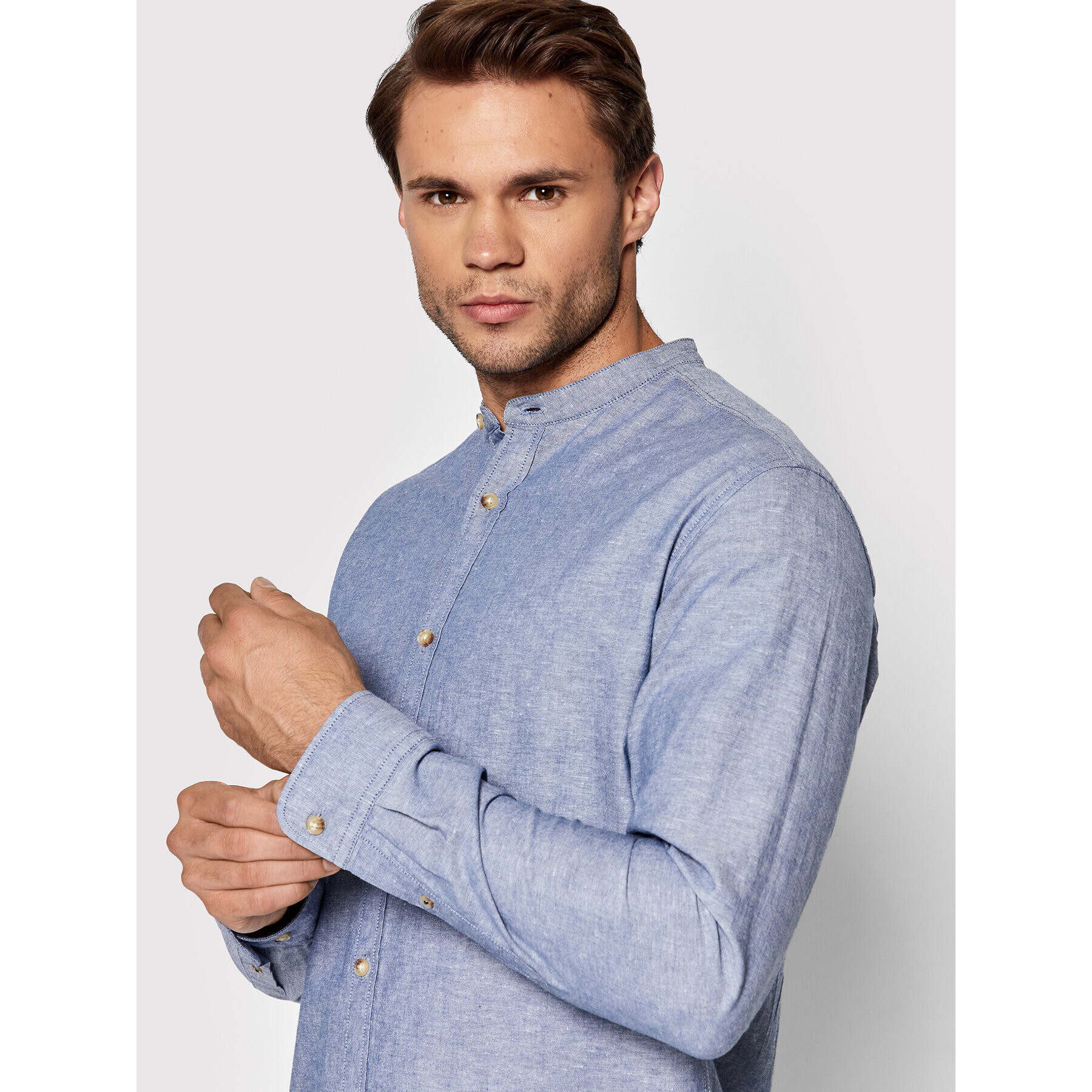 Jack&Jones Cămașă Summer 12196820 Albastru Slim Fit - Pled.ro