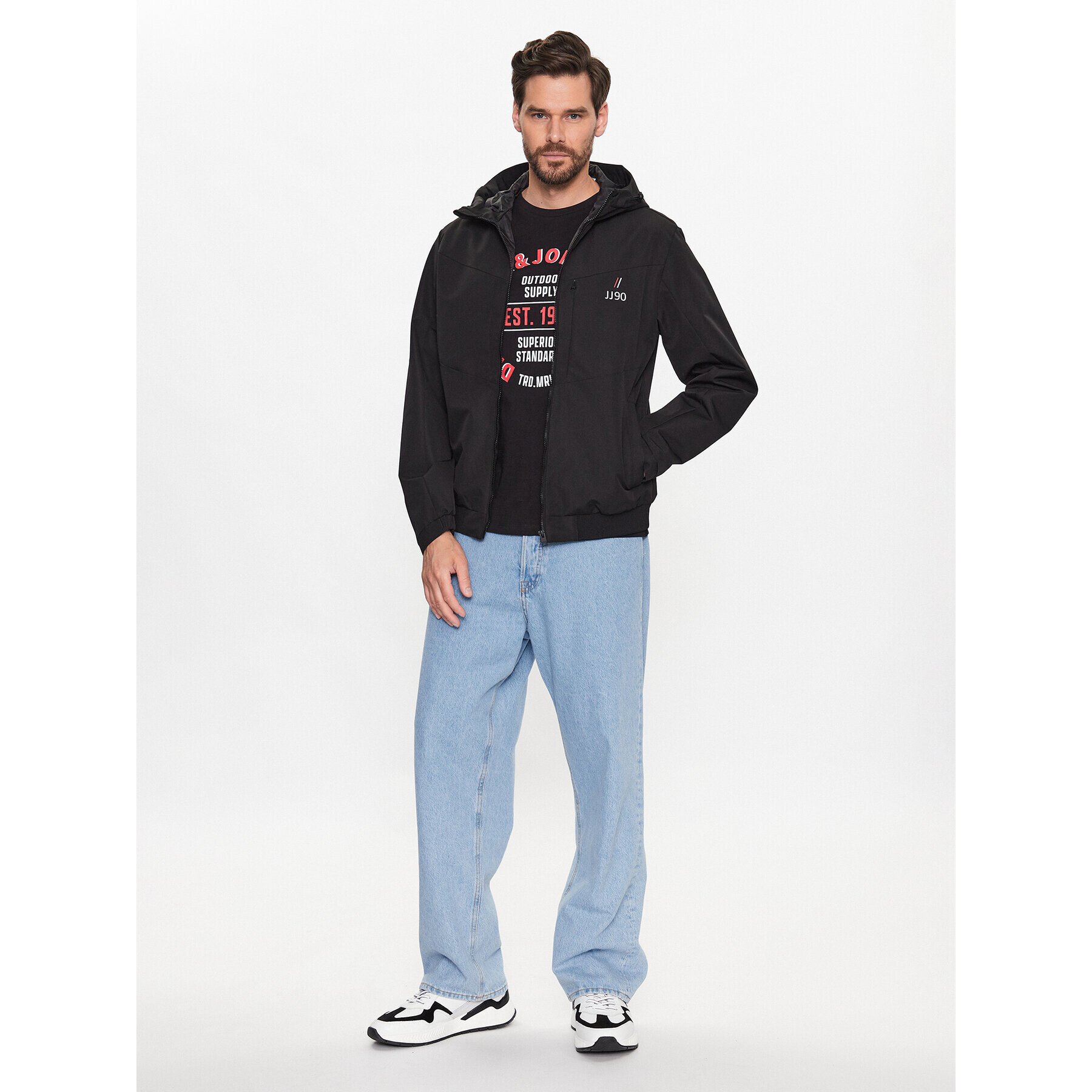 Jack&Jones Geacă Snap 12224282 Negru Regular Fit - Pled.ro