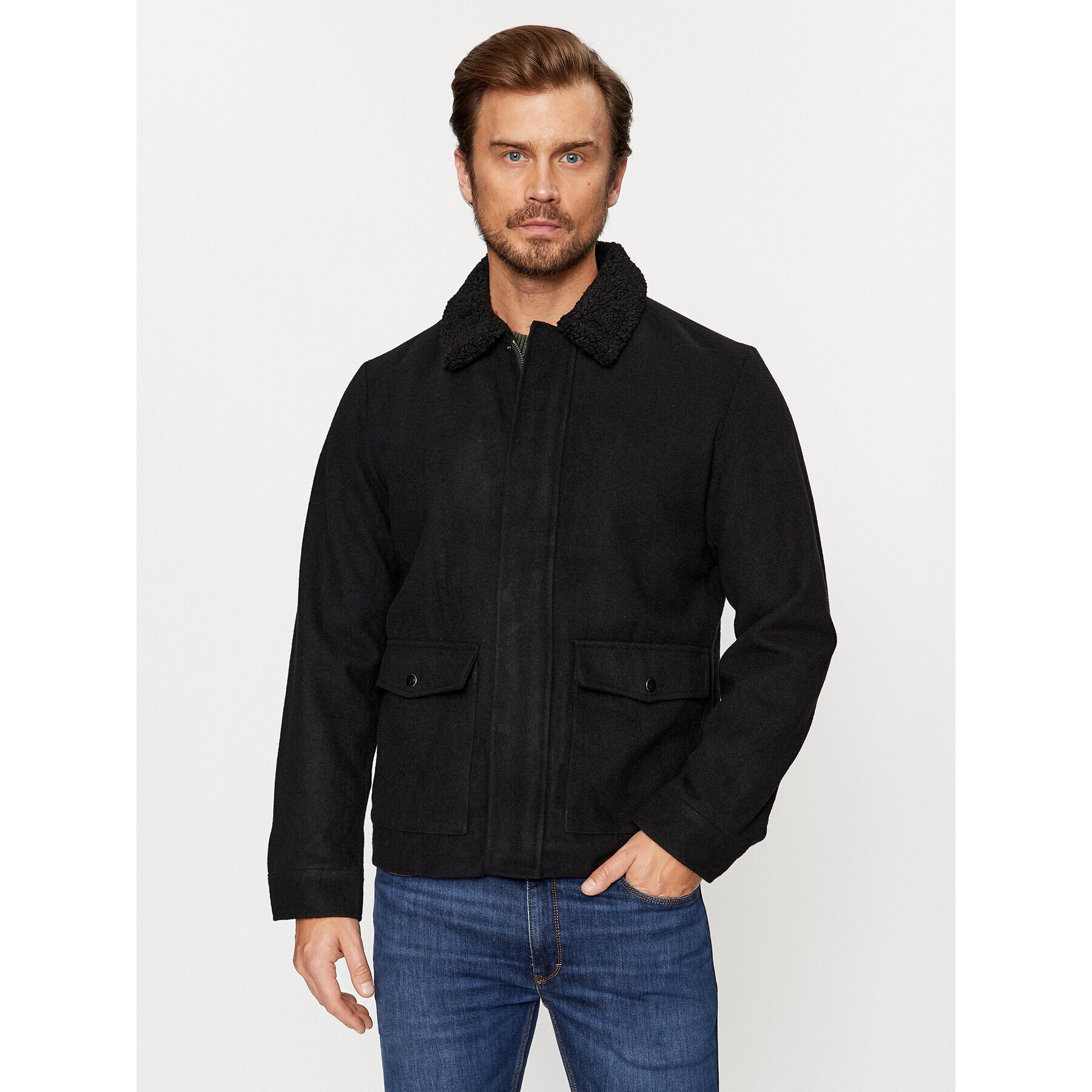 Jack&Jones Geacă 12236162 Negru Regular Fit - Pled.ro