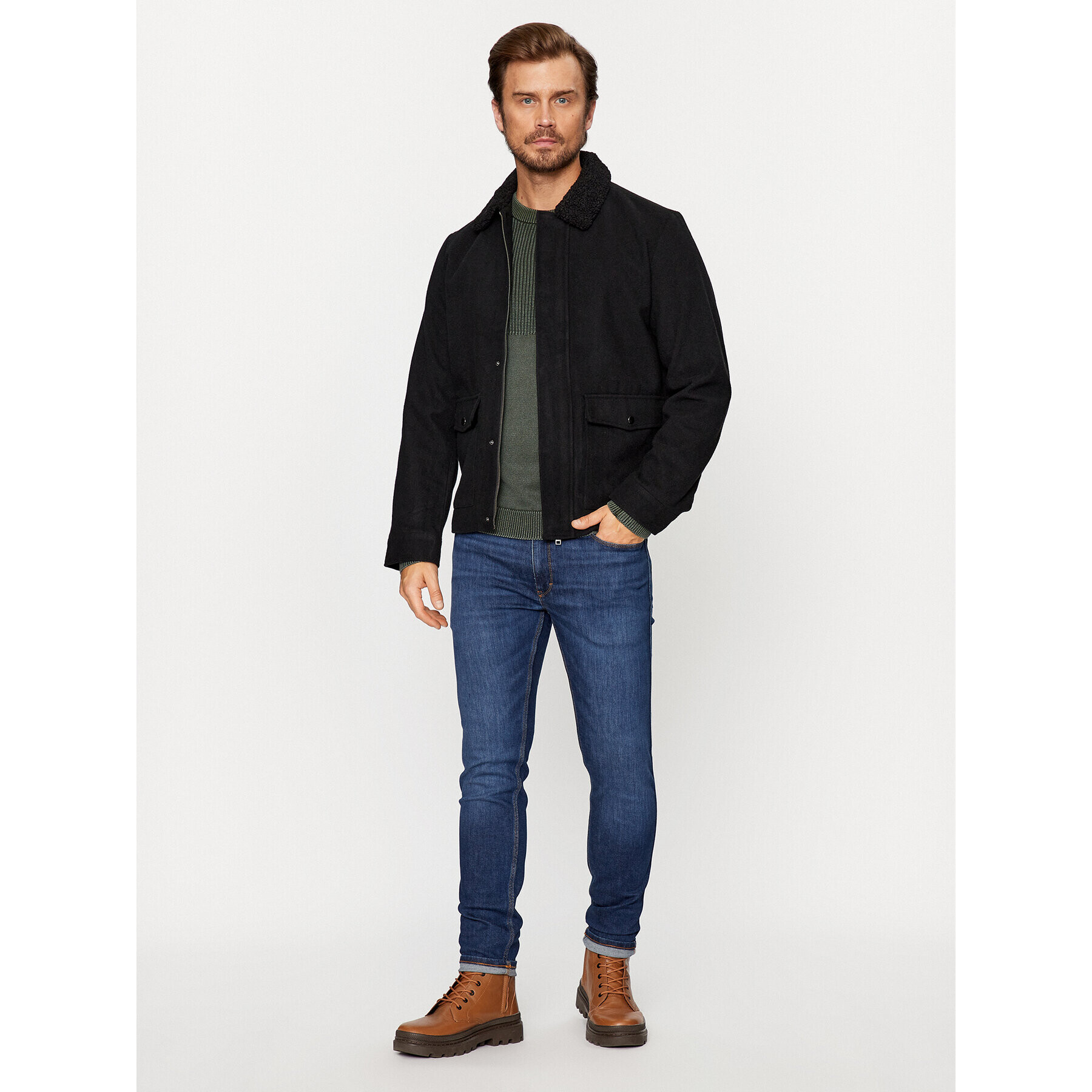 Jack&Jones Geacă 12236162 Negru Regular Fit - Pled.ro