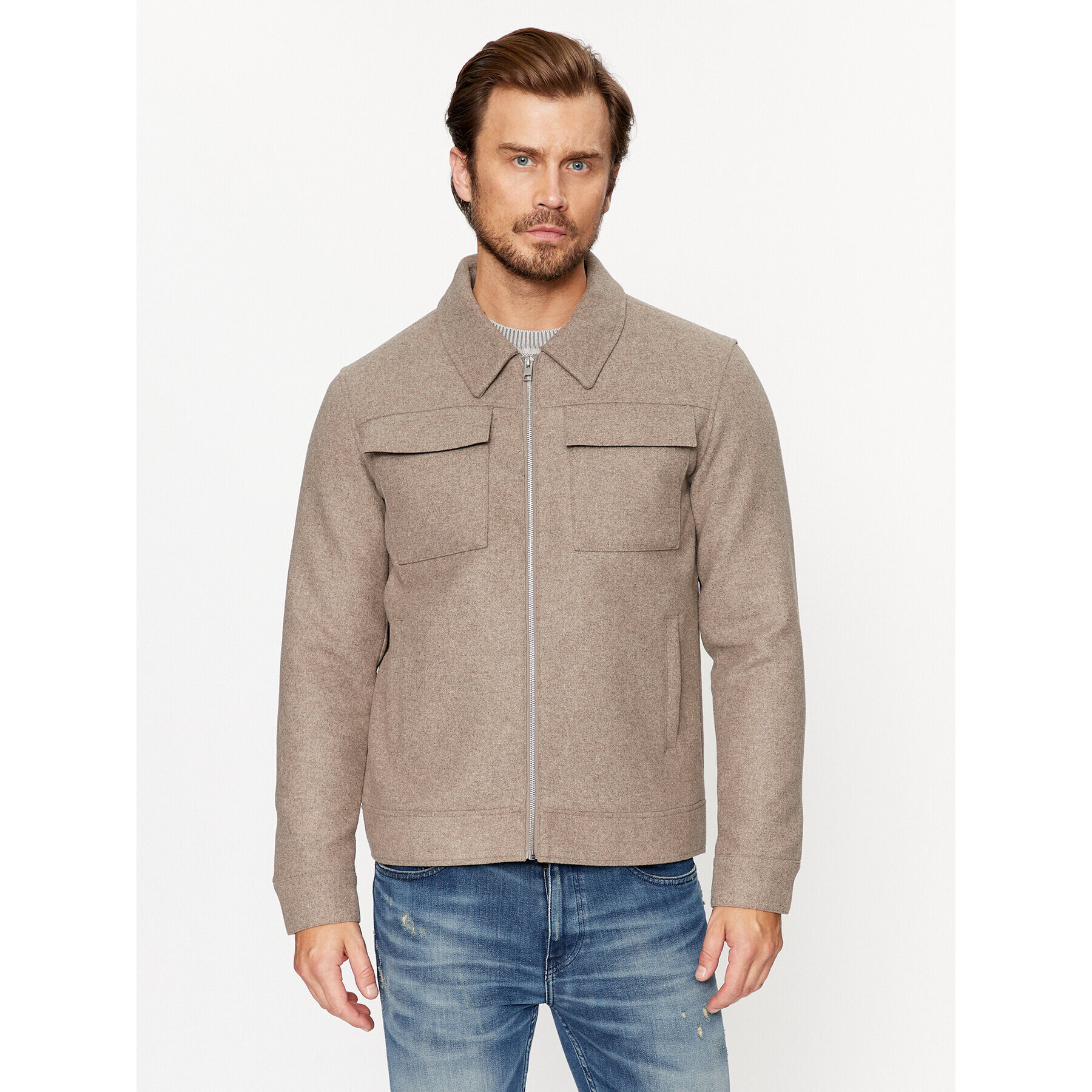 Jack&Jones Geacă Morrison 12239005 Gri Regular Fit - Pled.ro