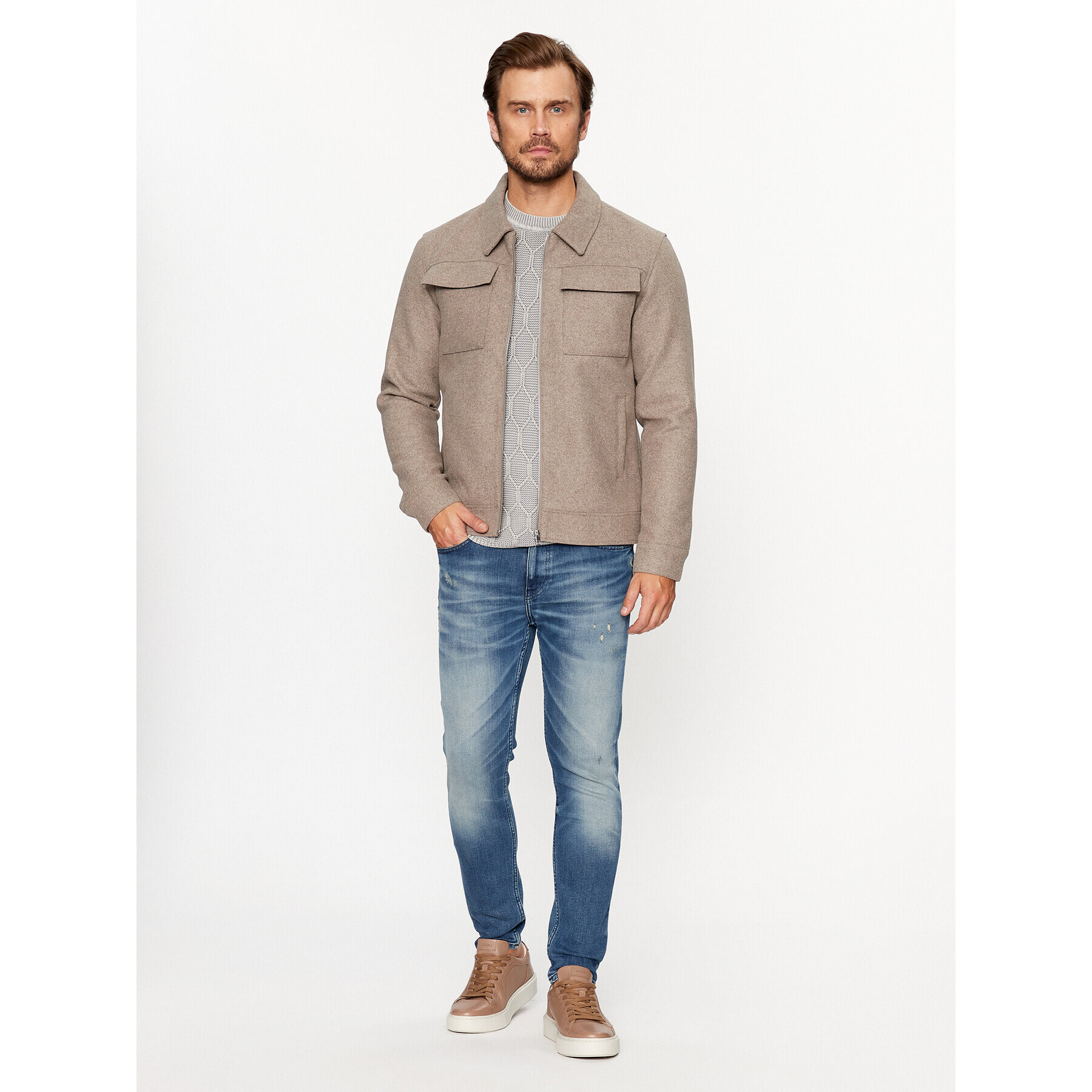 Jack&Jones Geacă Morrison 12239005 Gri Regular Fit - Pled.ro