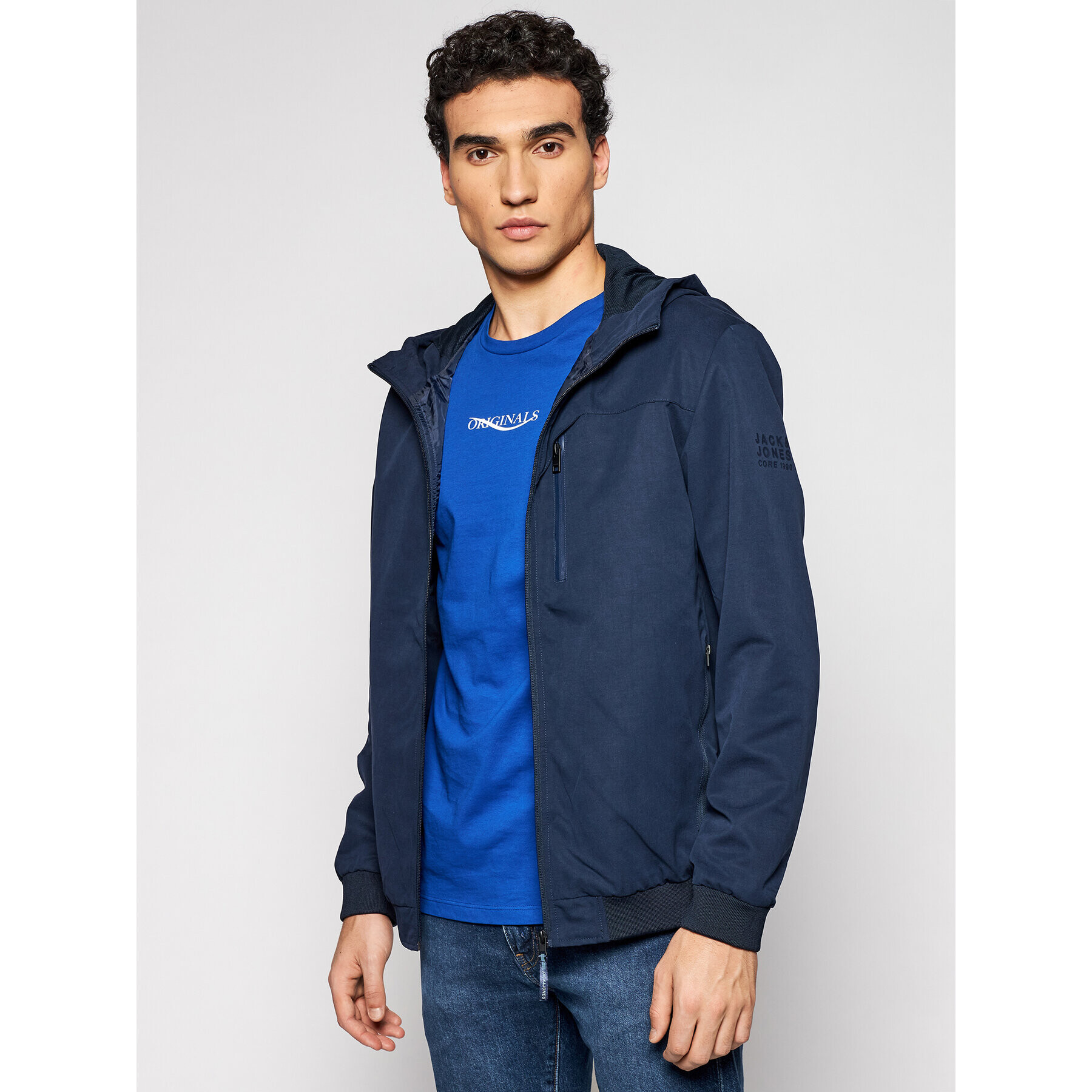 Jack&Jones Geacă Alu Peach 12186514 Bleumarin Regular Fit - Pled.ro