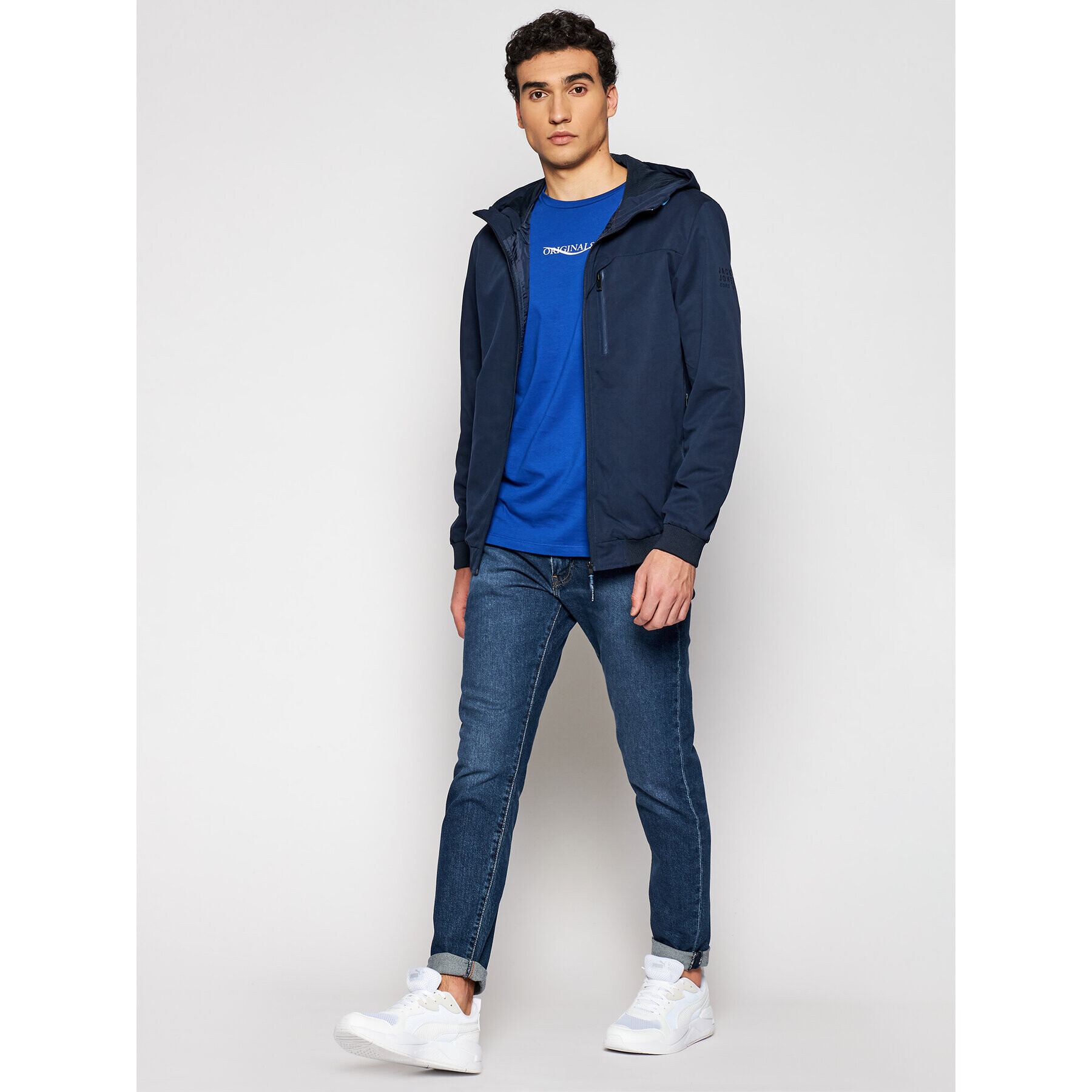 Jack&Jones Geacă Alu Peach 12186514 Bleumarin Regular Fit - Pled.ro