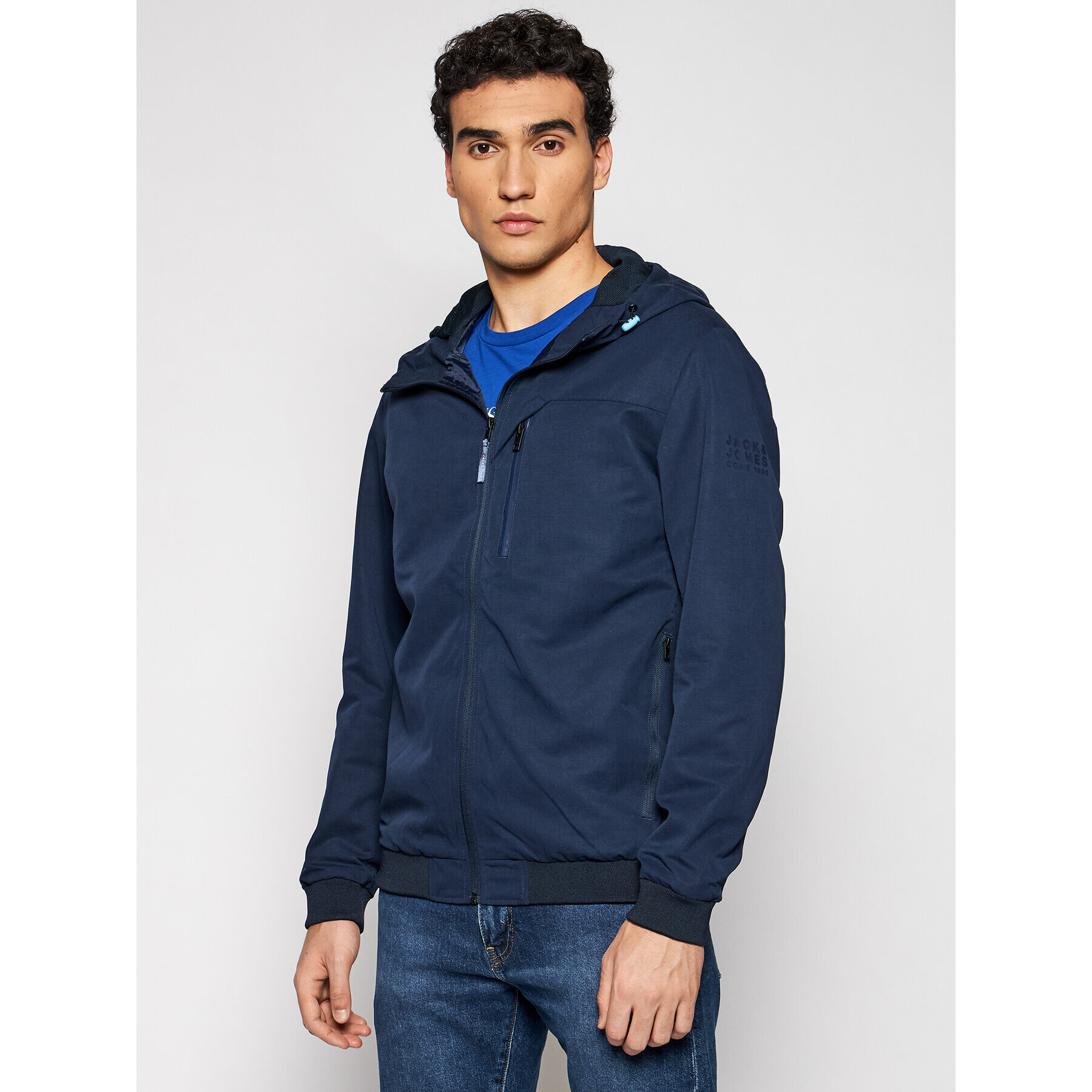 Jack&Jones Geacă Alu Peach 12186514 Bleumarin Regular Fit - Pled.ro