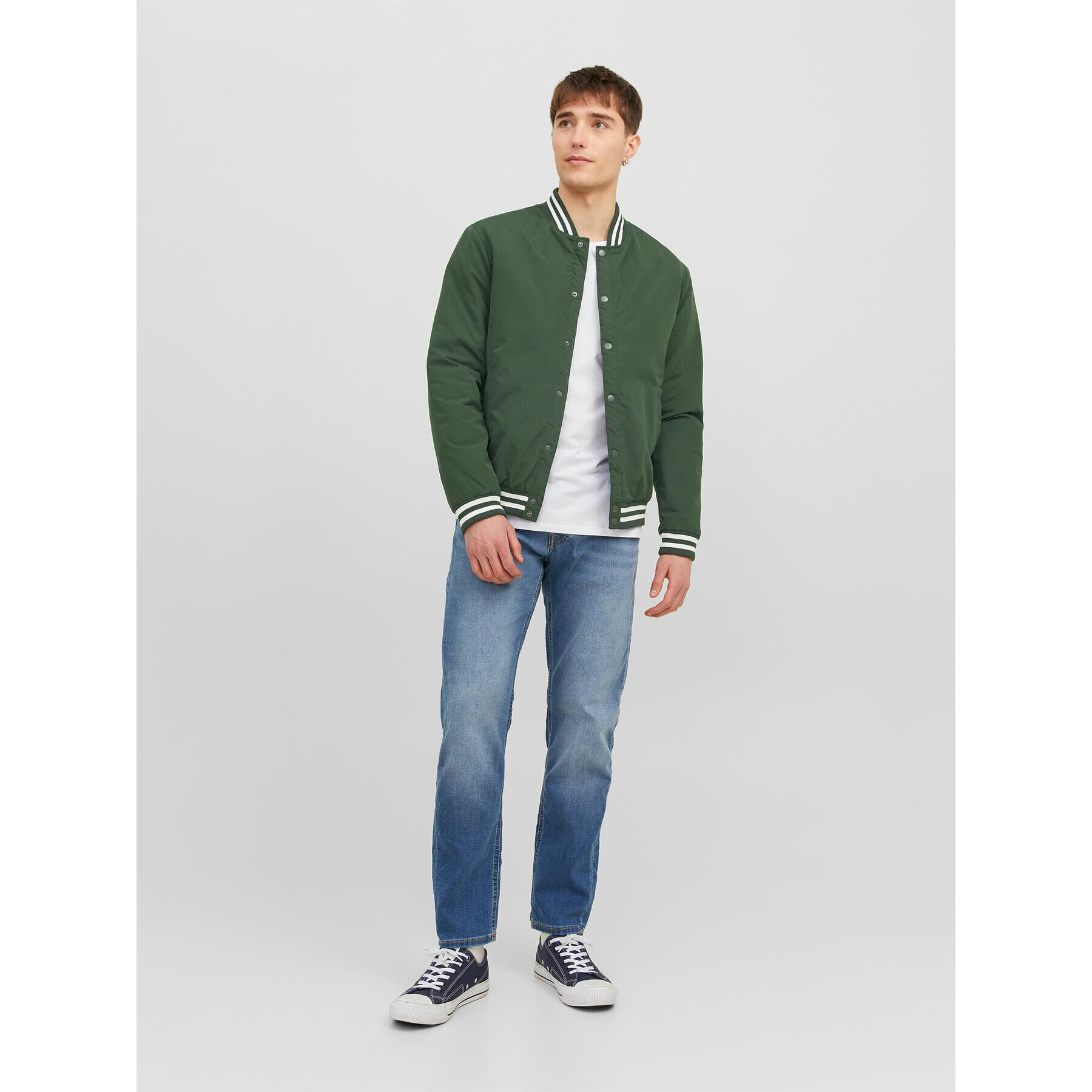 Jack&Jones Geacă bomber 12243232 Verde Regular Fit - Pled.ro