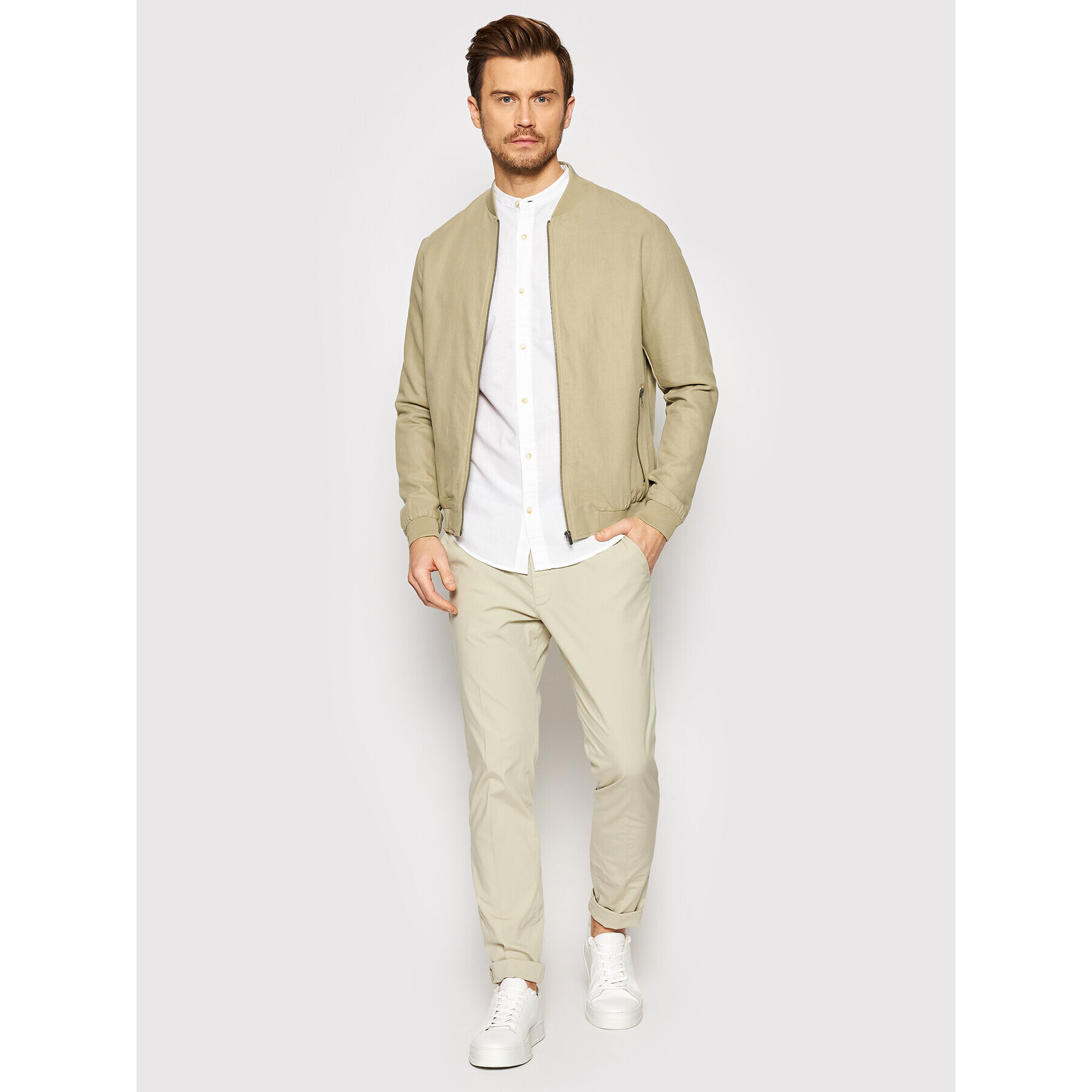 Jack&Jones Geacă bomber Rush 12200058 Bej Regular Fit - Pled.ro